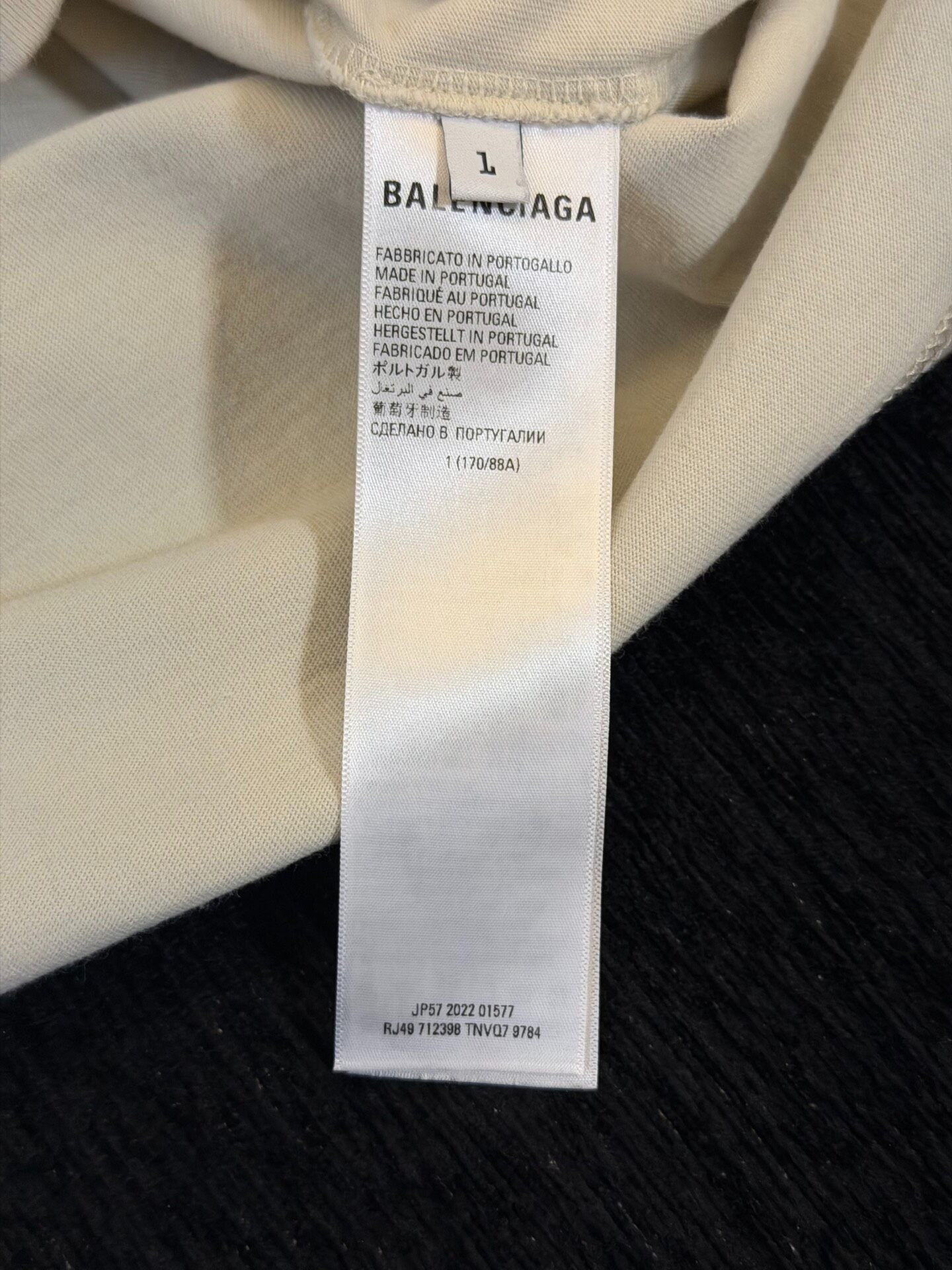 Balenciaga Logo Short-Sleeve T-Shirt — label
