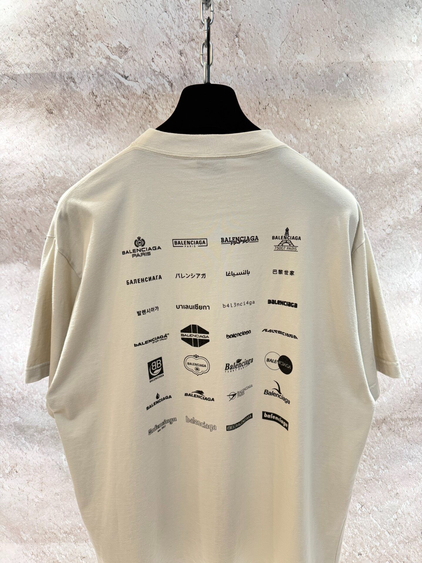 Balenciaga Logo Short-Sleeve T-Shirt — back