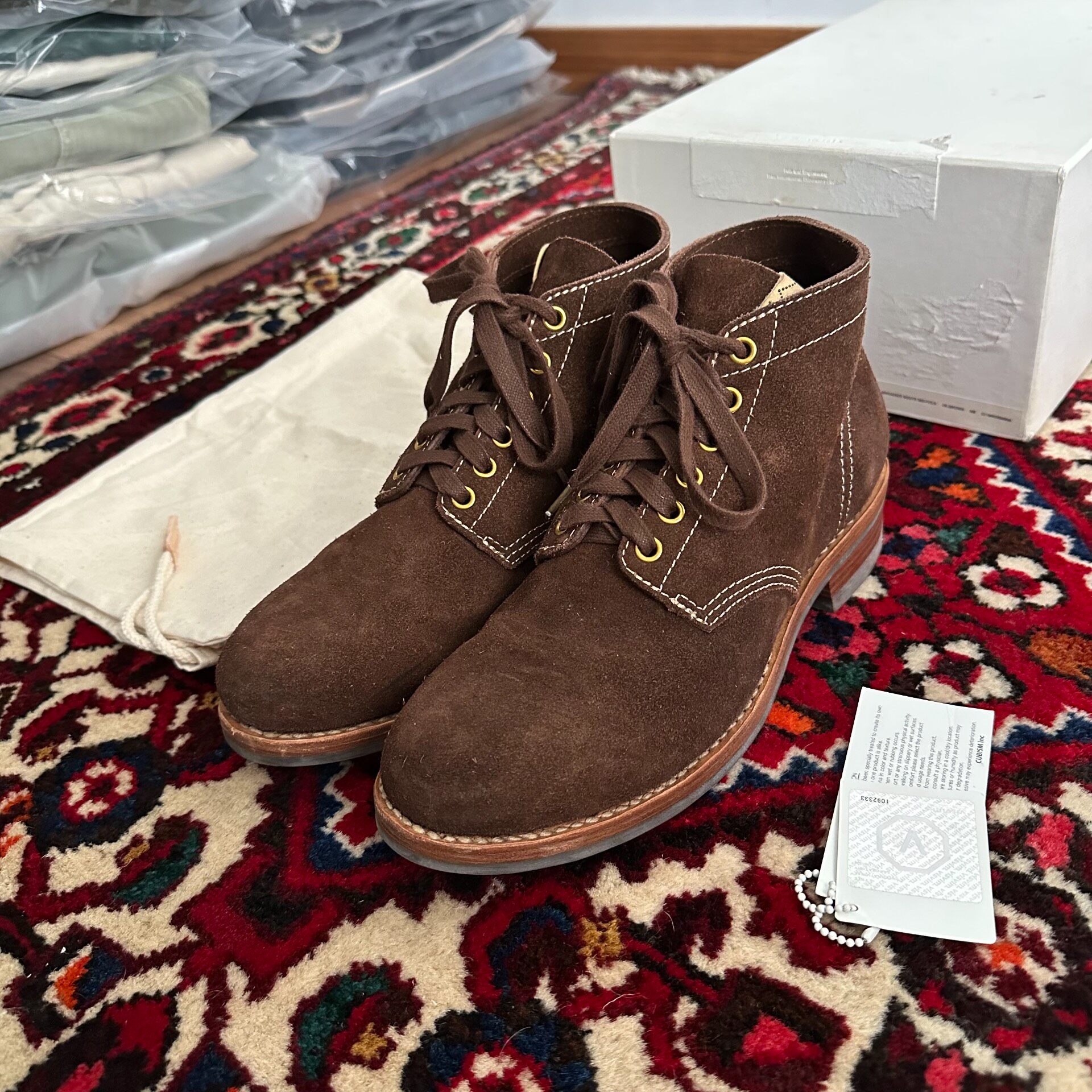 Visvim 18AW Brigadier Suede Boots — front