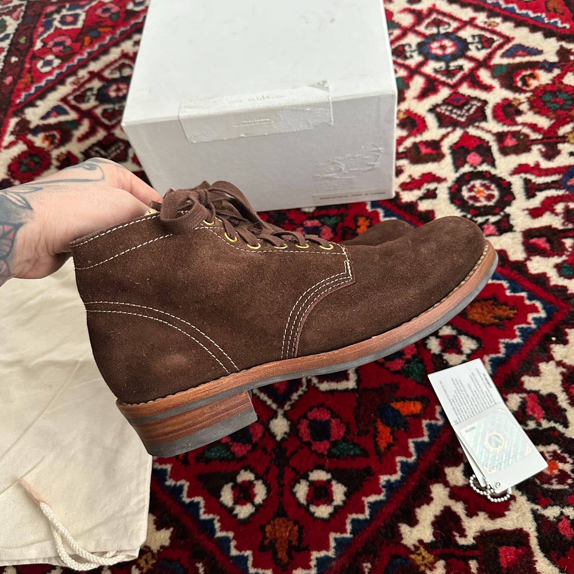 Visvim 18AW Brigadier Suede Boots — detail