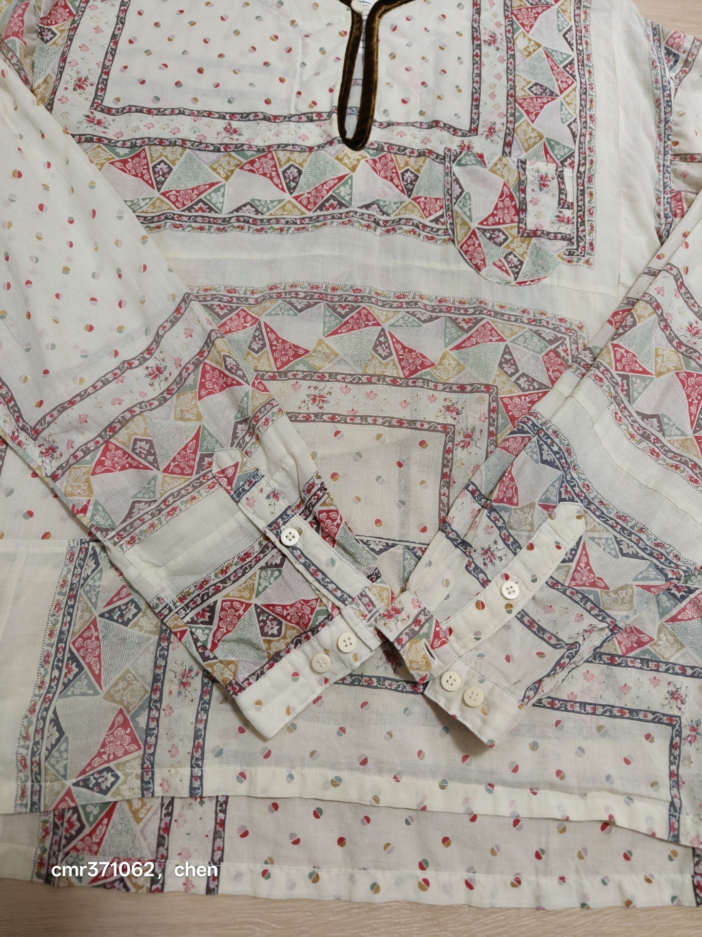 Visvim 21SS Patchwork Tunic Shirt — label