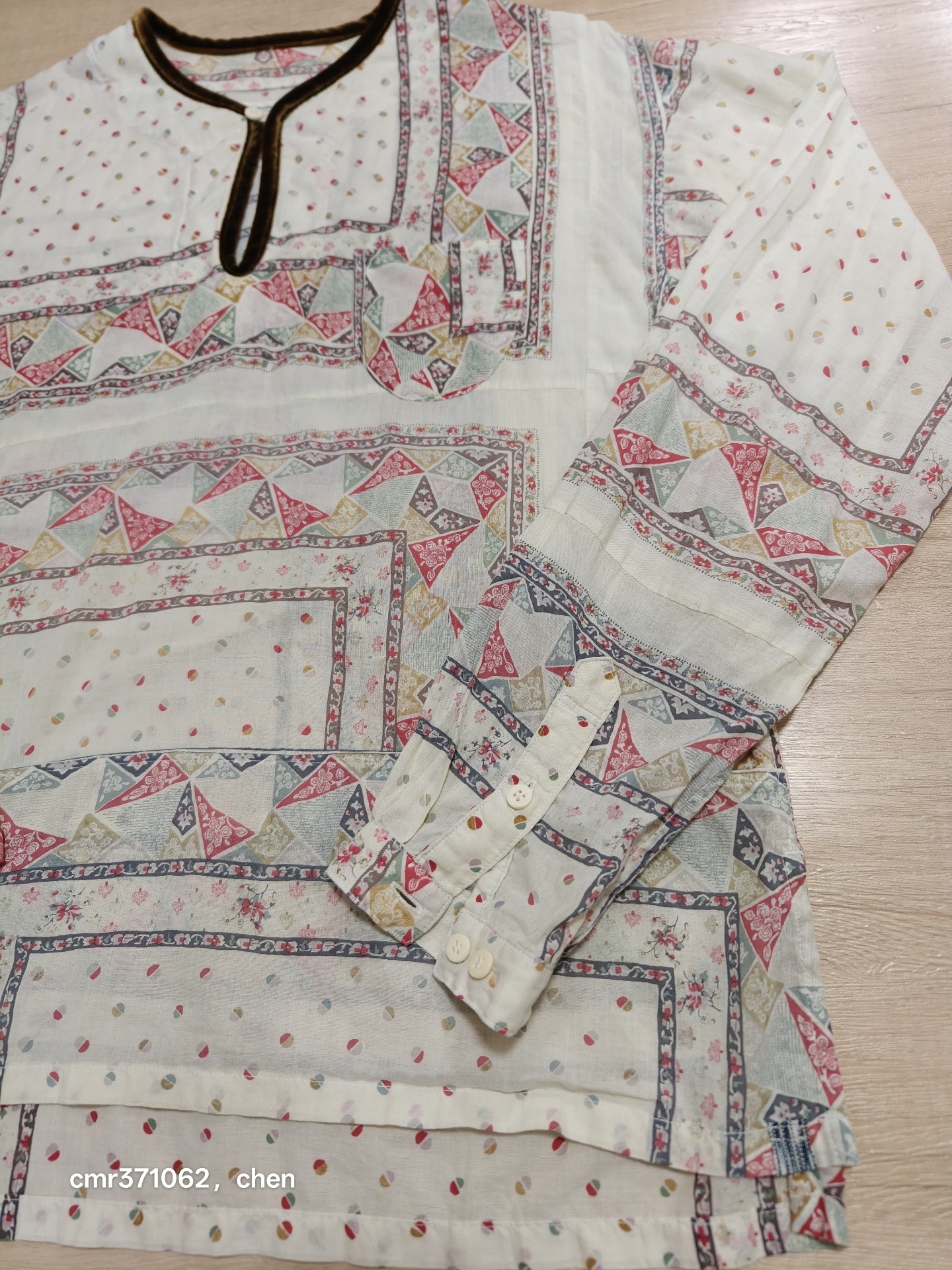 Visvim 21SS Patchwork Tunic Shirt — detail