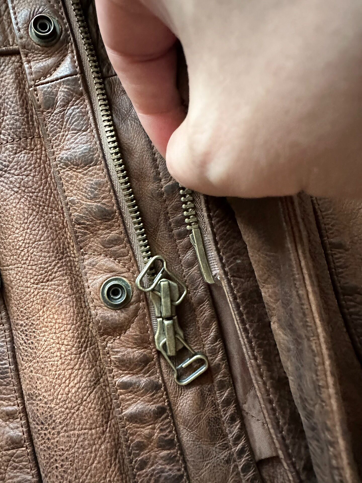 Polo Ralph Lauren Distressed Leather Jacket — back