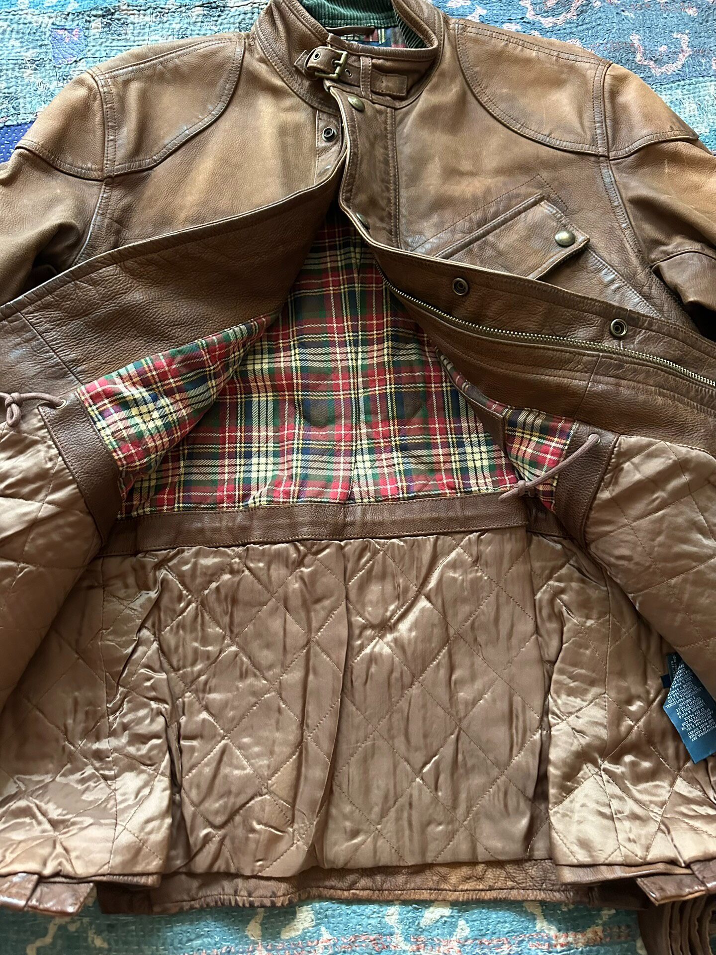 Polo Ralph Lauren Distressed Leather Jacket — label