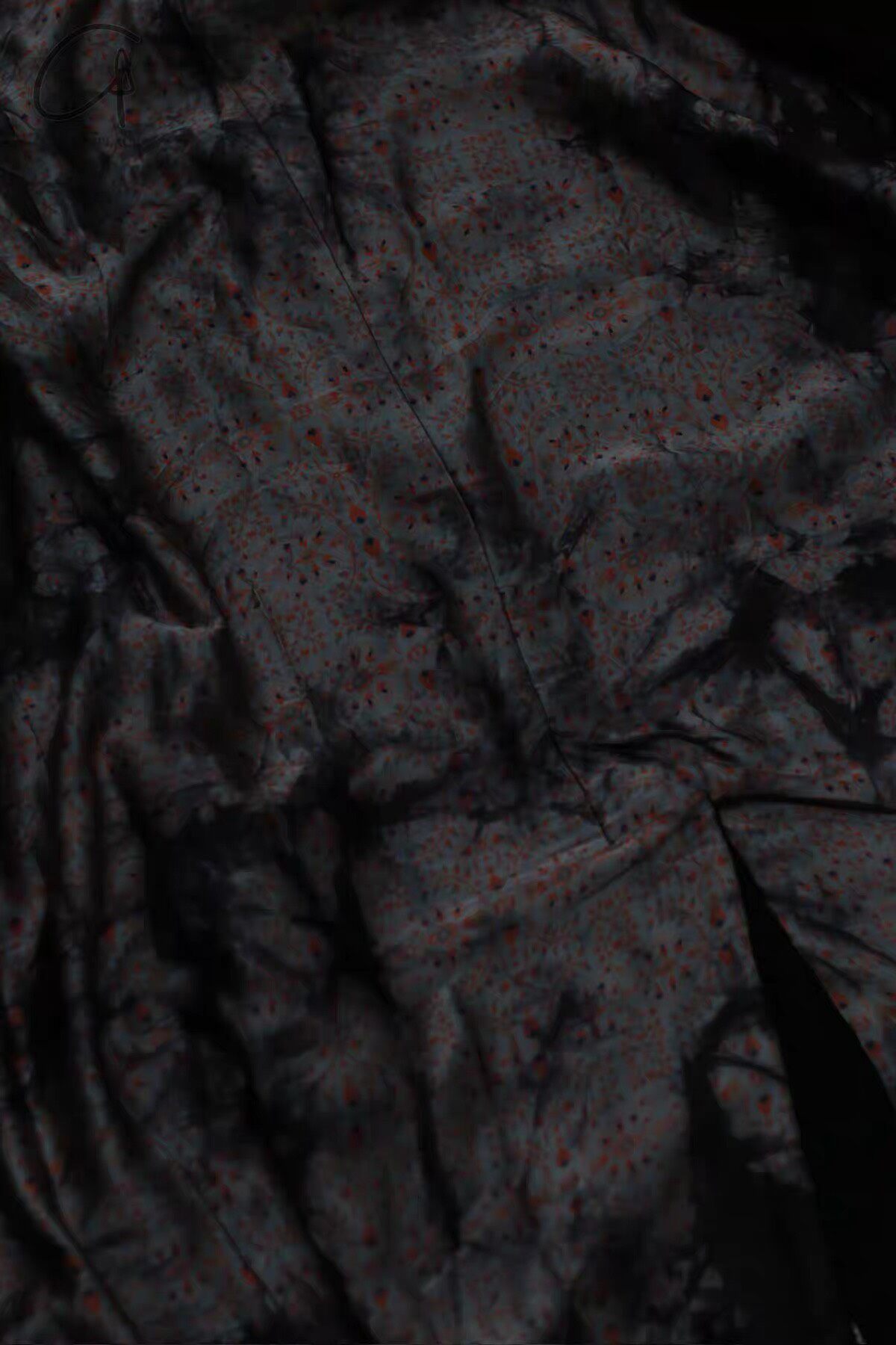 Black Double-Breasted Napoleon Coat — label