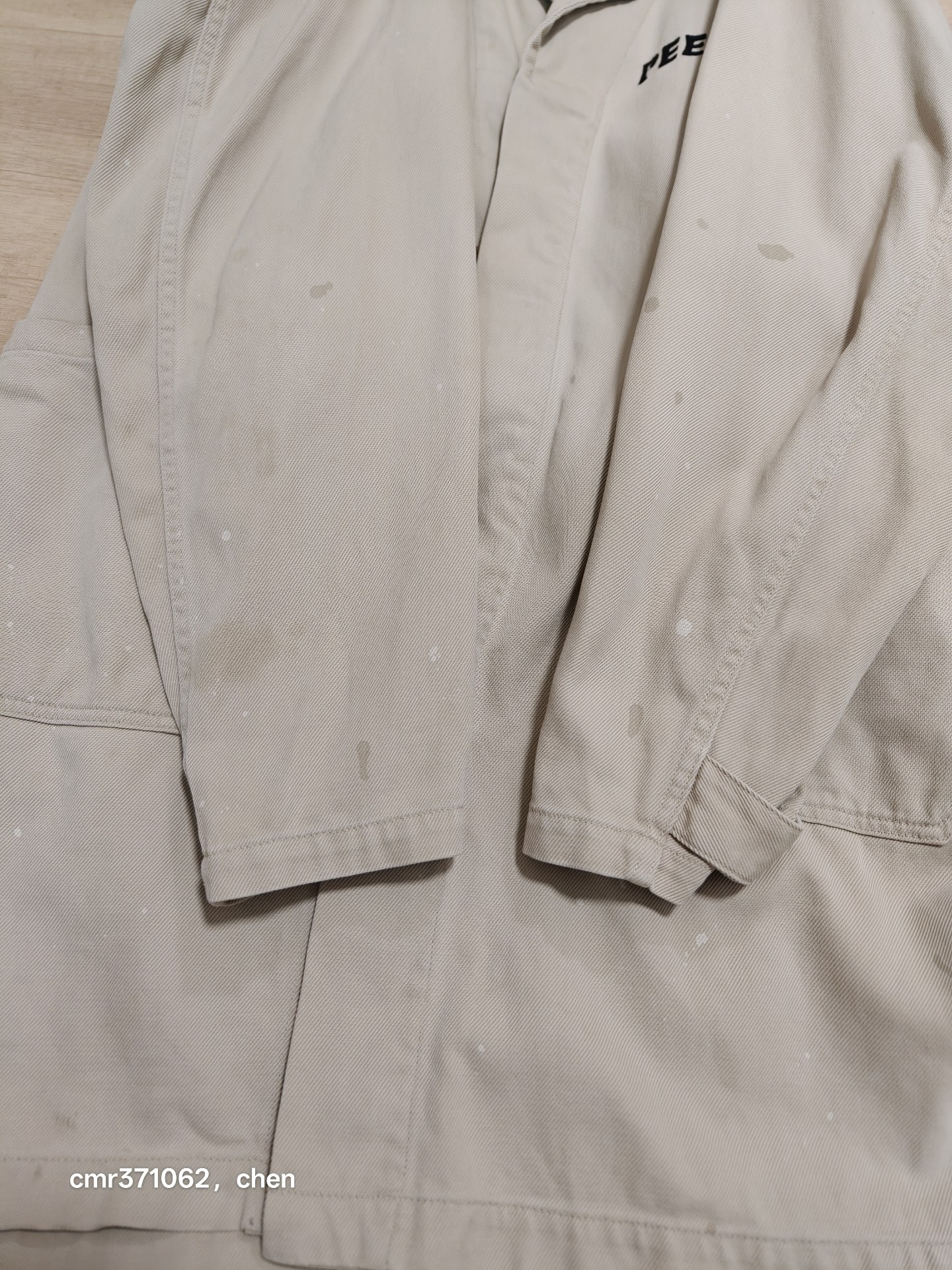 Visvim 18aw Peerless Shop Coat — label