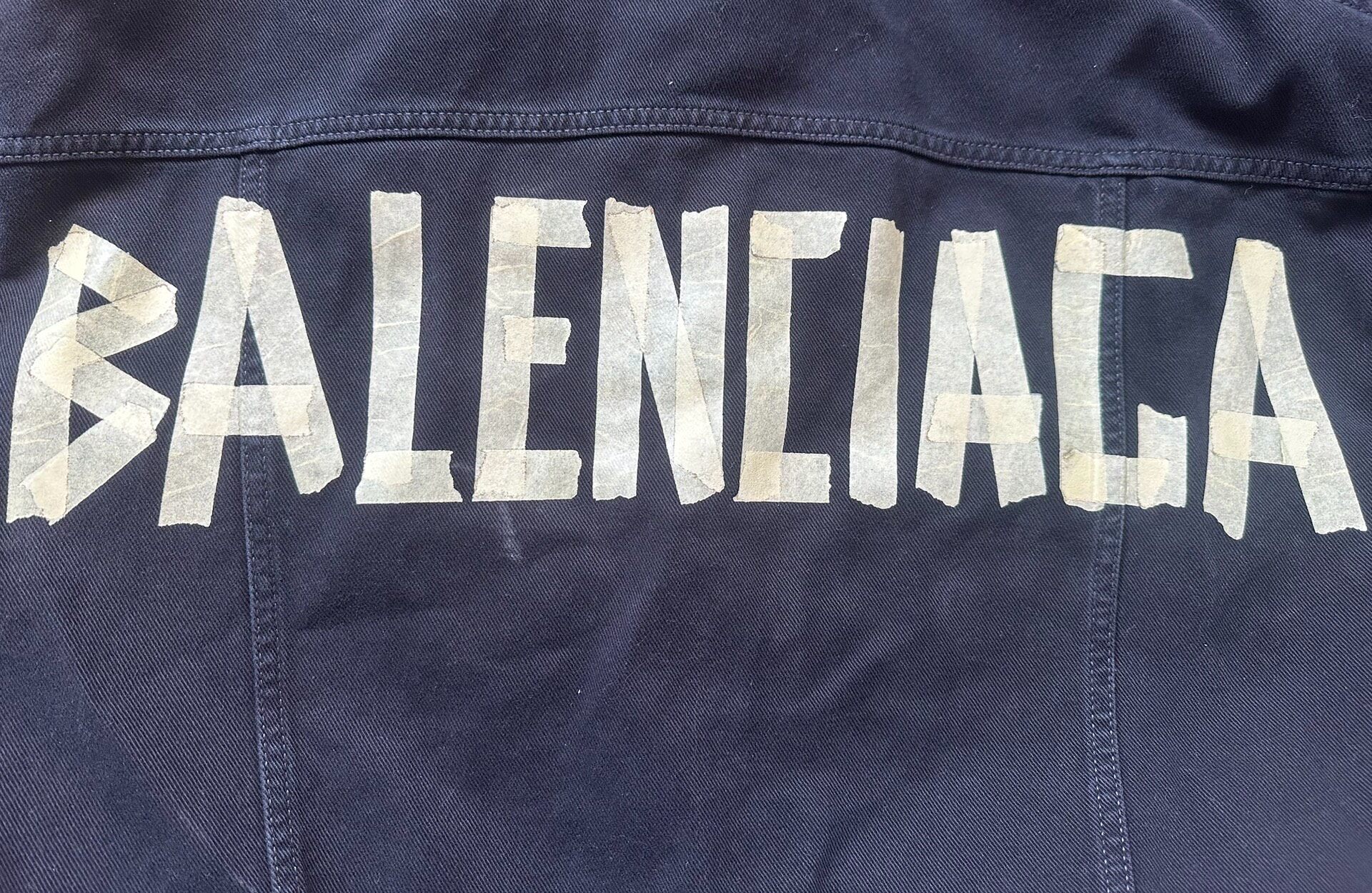 Balenciaga Tape Type Denim Jacket — detail