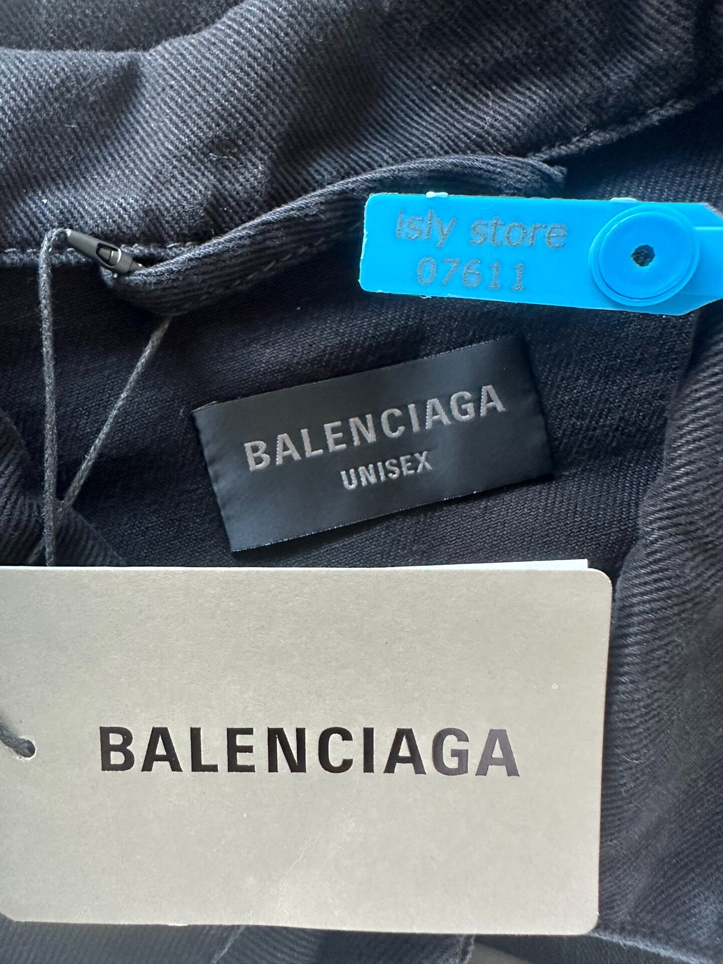 Balenciaga Tape Type Denim Jacket — label