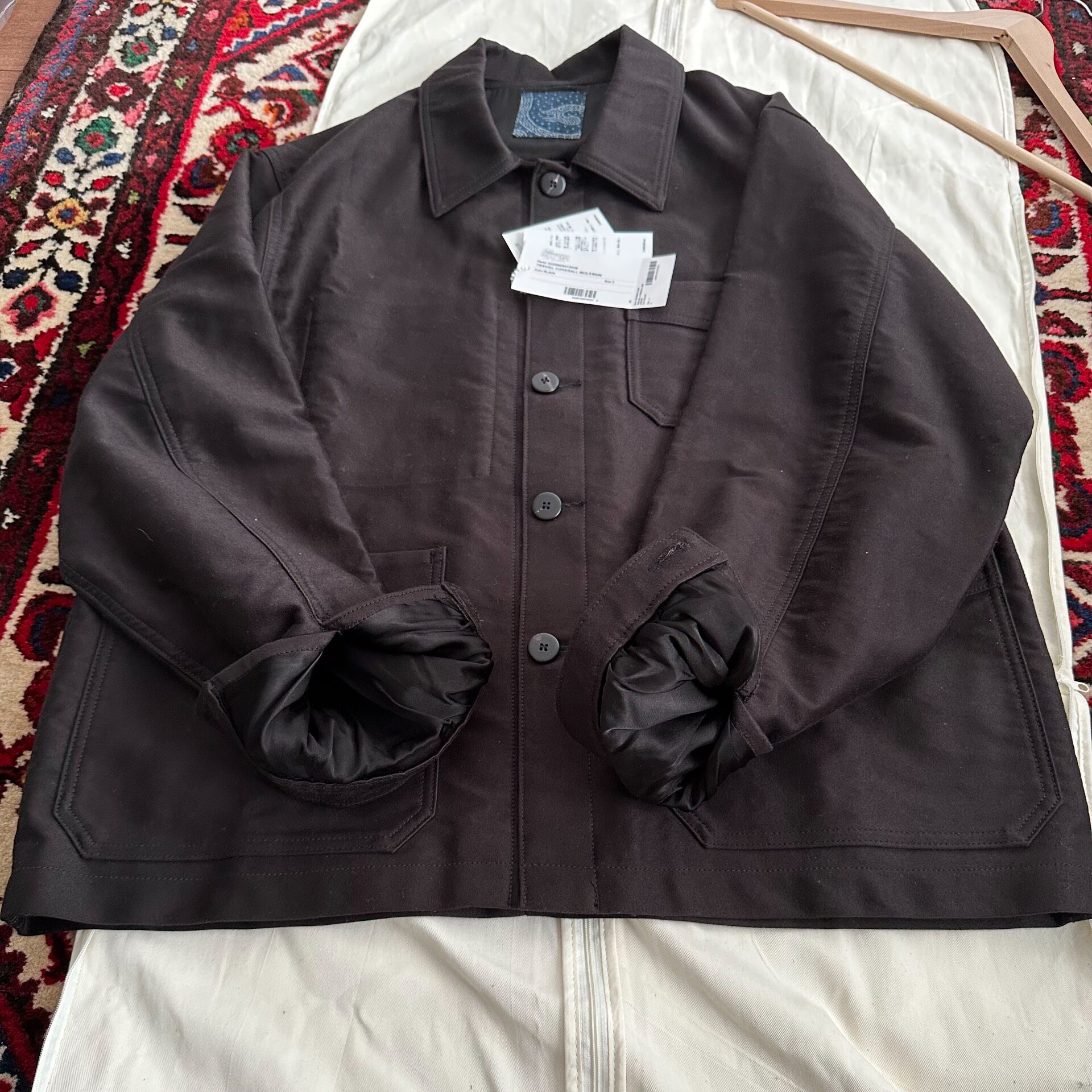 Visvim ICT 25aw Moleskin Coverall Jacket — detail
