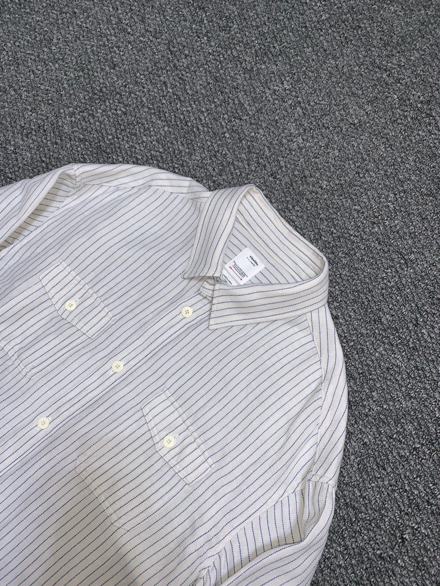 Visvim Wool-Linen Striped Lumber Shirt — front