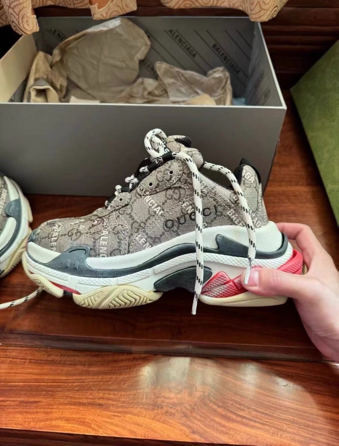 Balenciaga x Gucci Triple S Sneakers — back