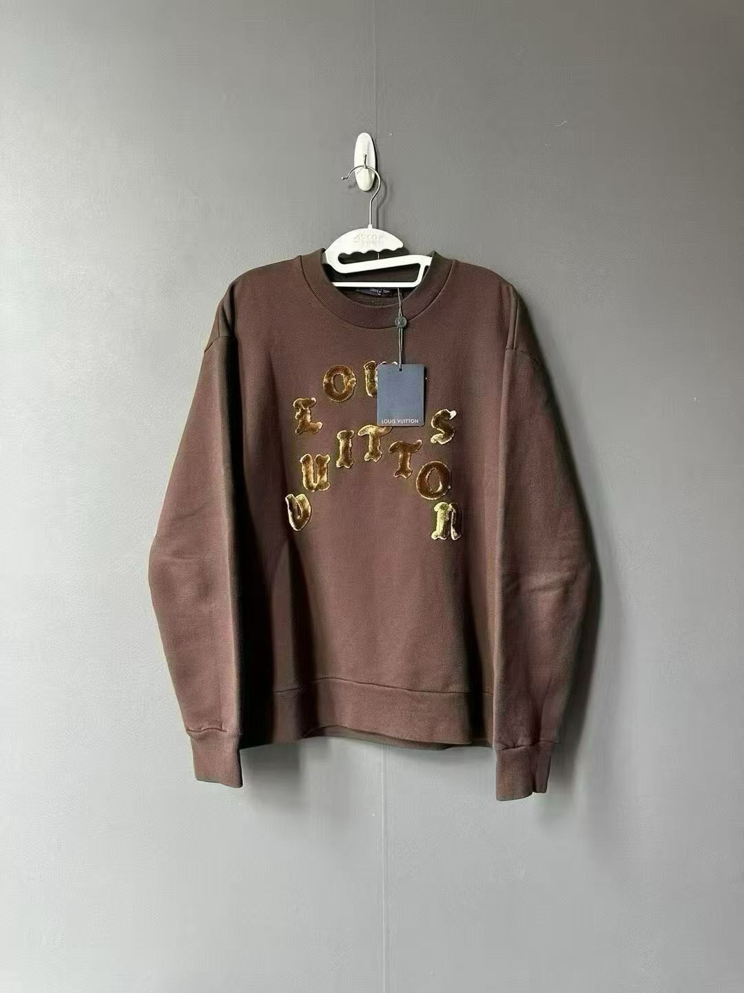 Louis Vuitton Brown Flocked Sweatshirt