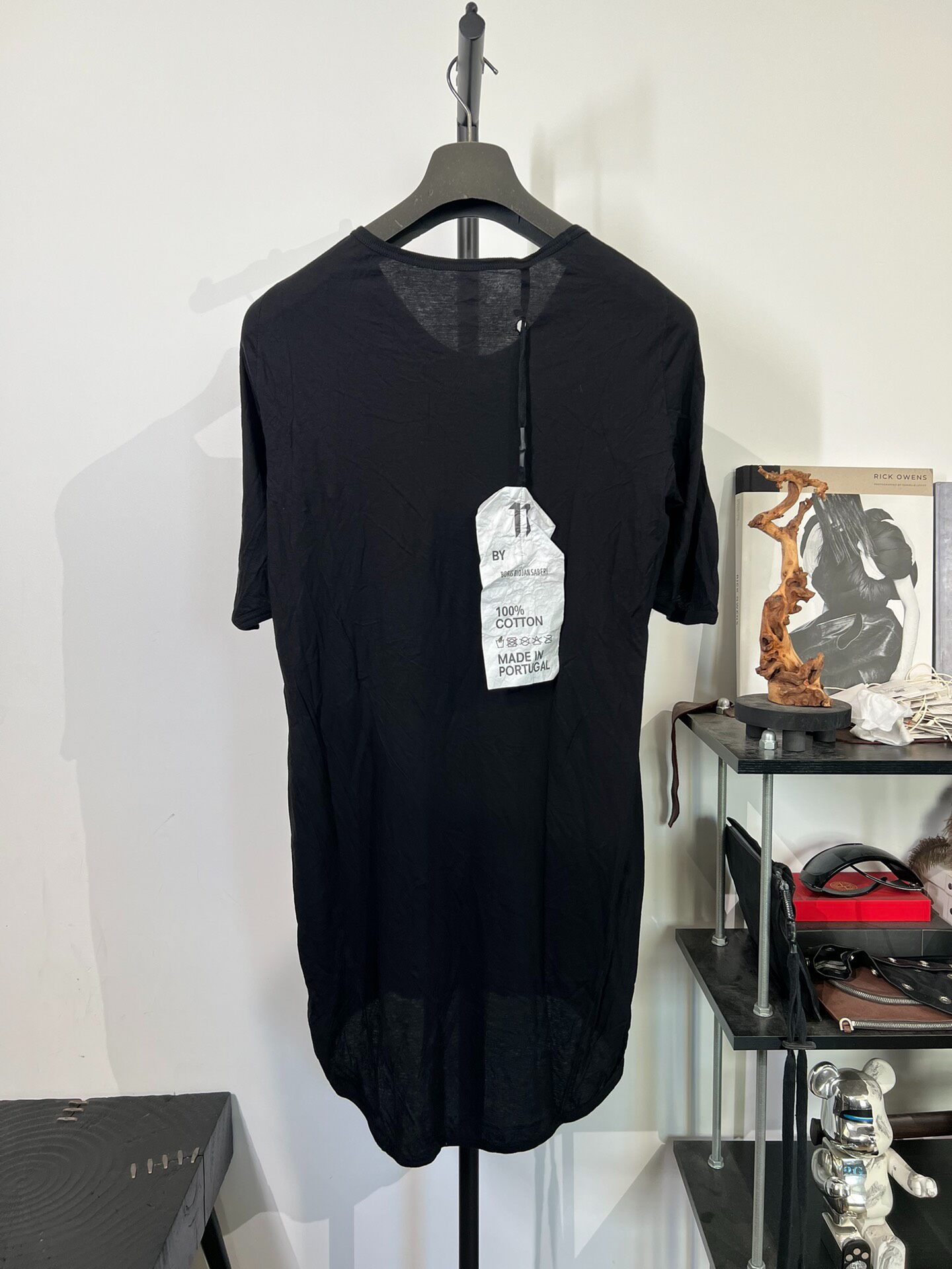 Boris Bidjan Saberi Black Short Sleeve Tee — front