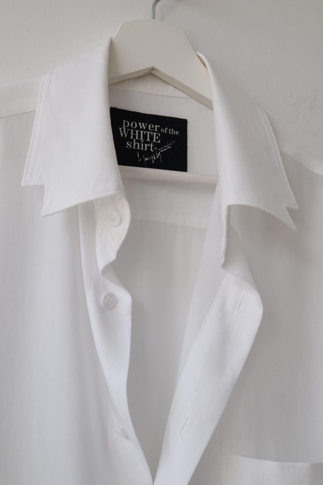 Yohji Yamamoto White Short Sleeve Shirt — label