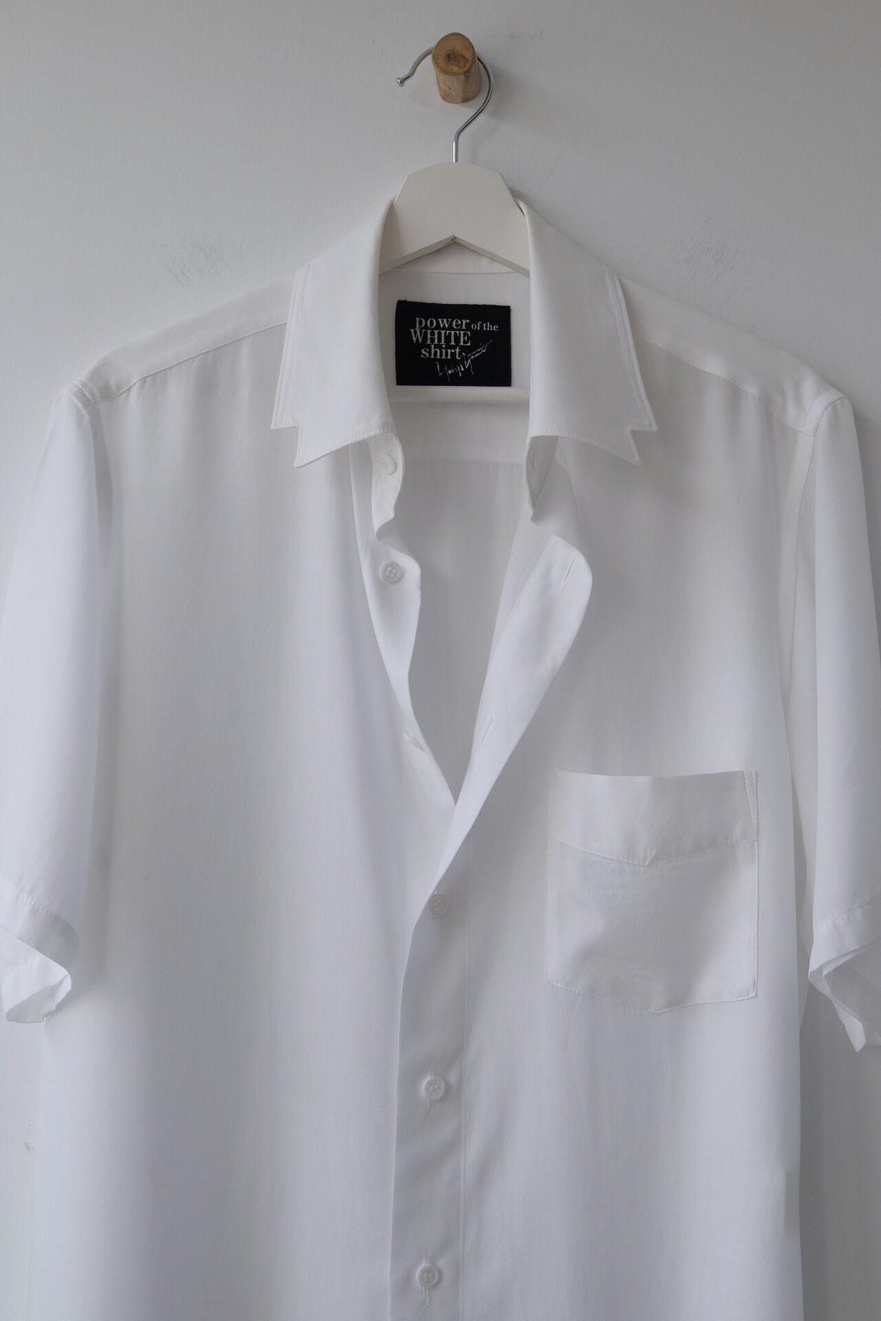 Yohji Yamamoto White Short Sleeve Shirt — back