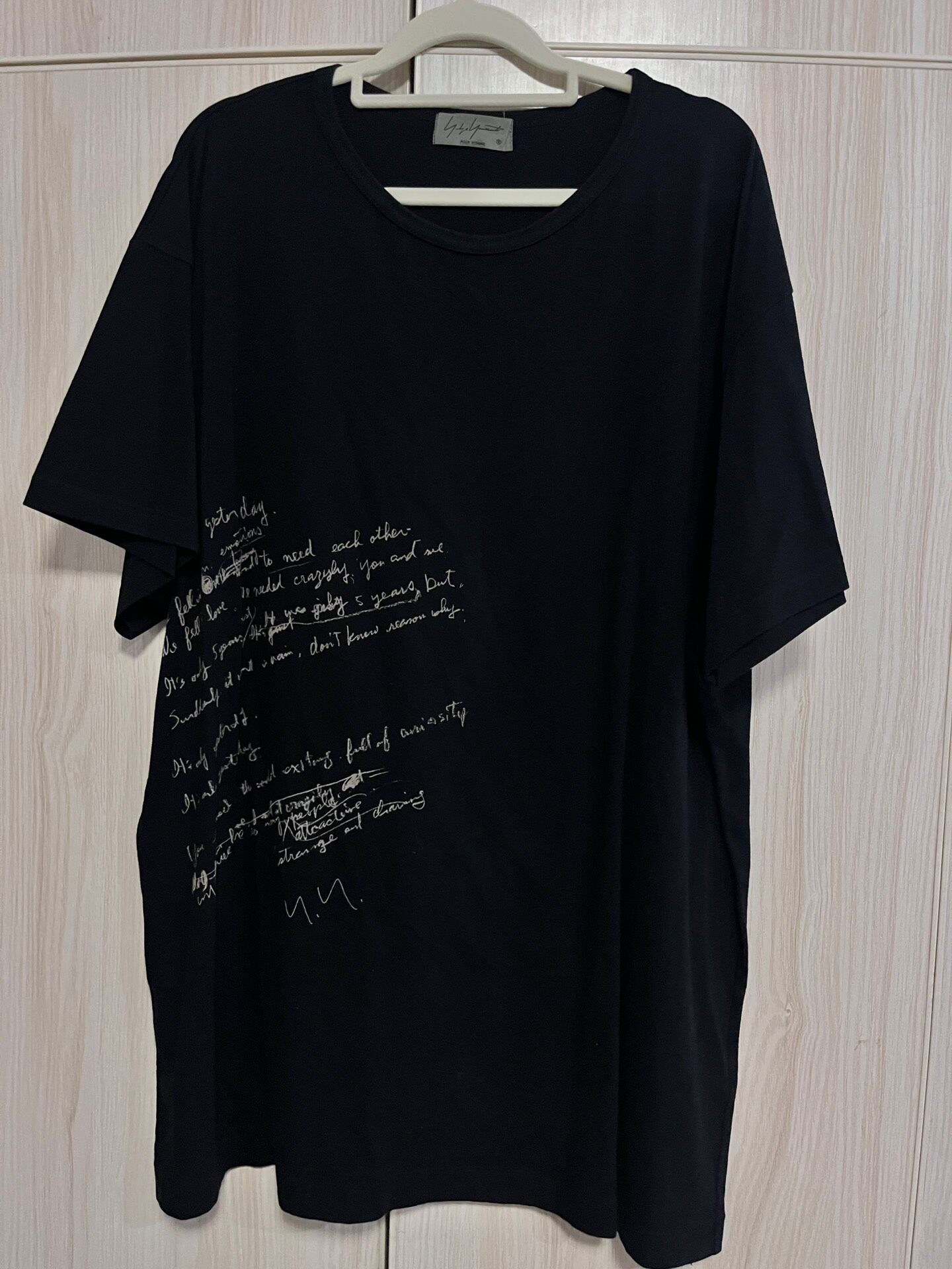 Yohji Yamamoto 20ss Lyric Short-Sleeve Tee