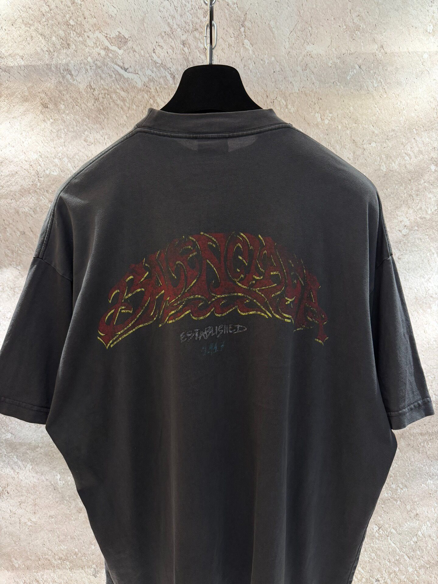 Balenciaga Flame Logo T-Shirt — back
