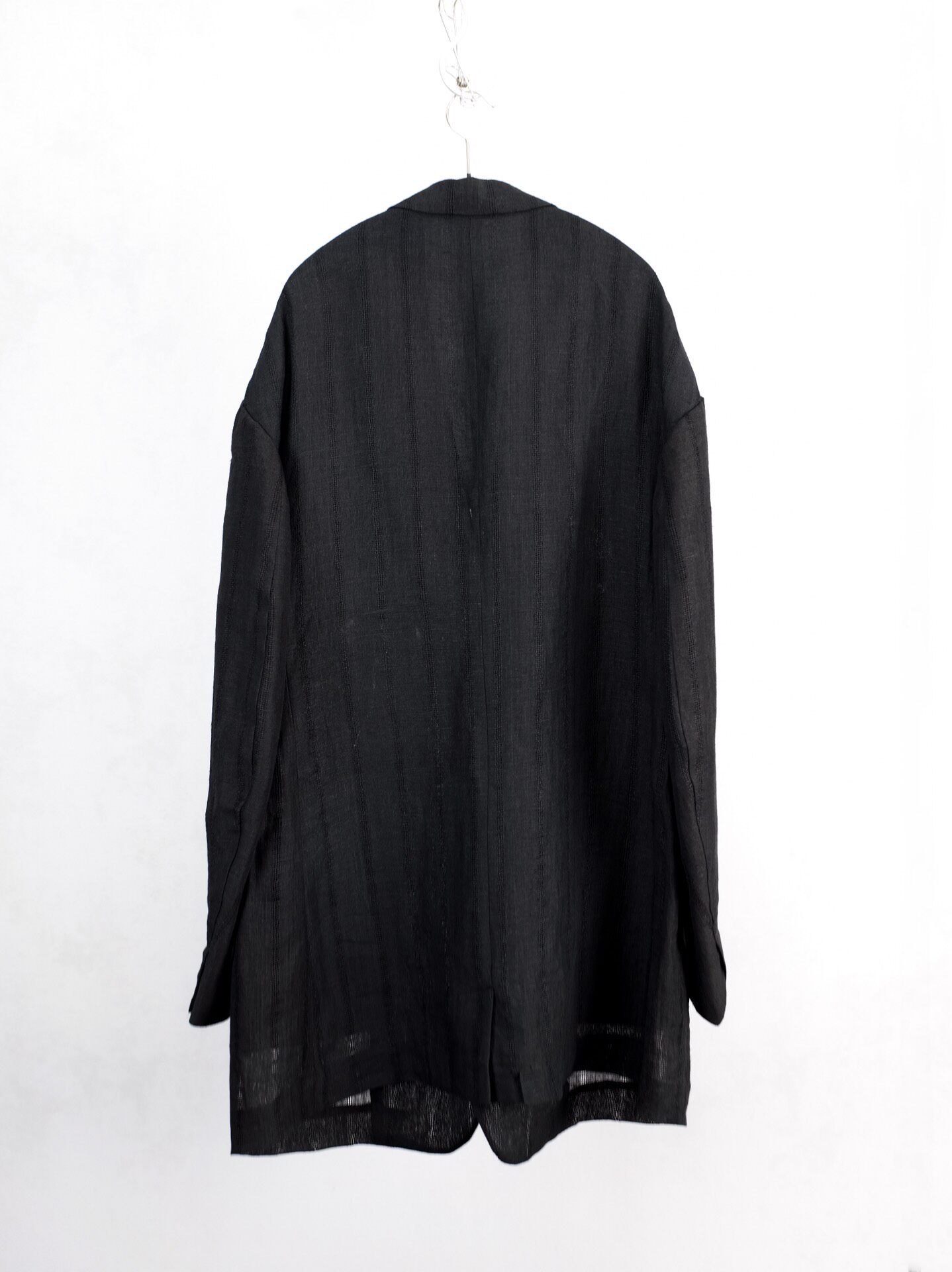 Yohji Yamamoto Ground Y Long Linen Blazer — back