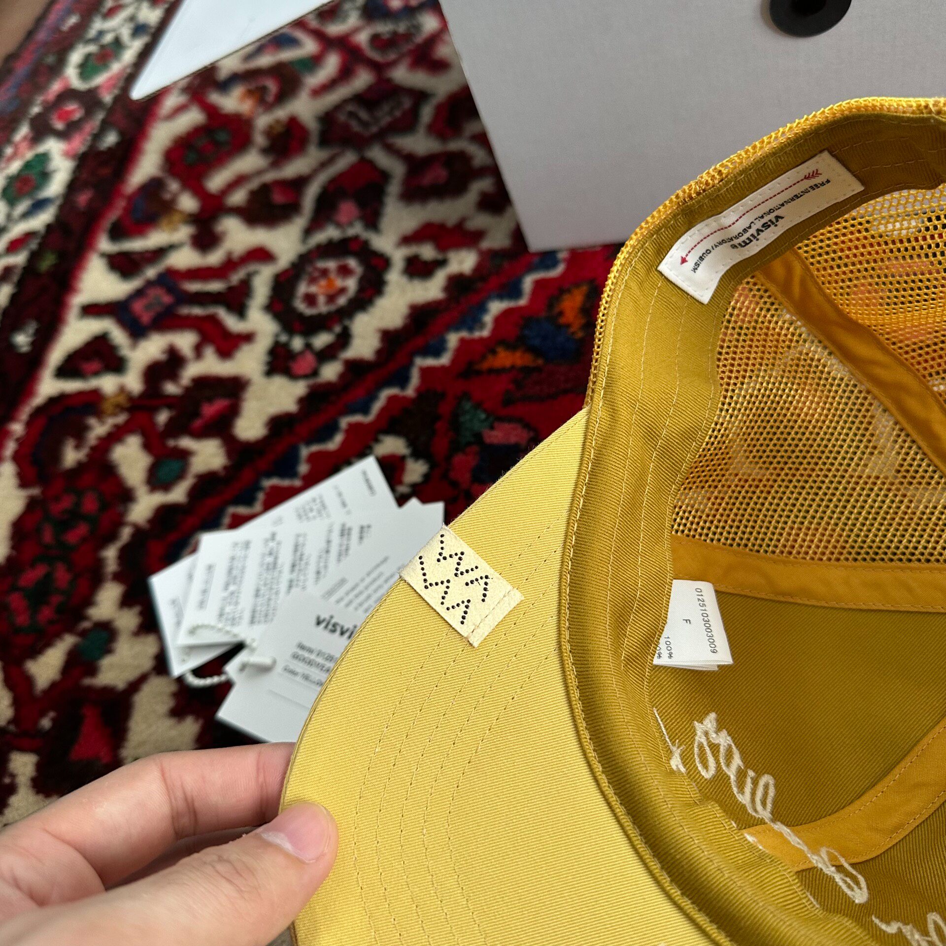 Visvim 25SS Goodyear II Cap — label