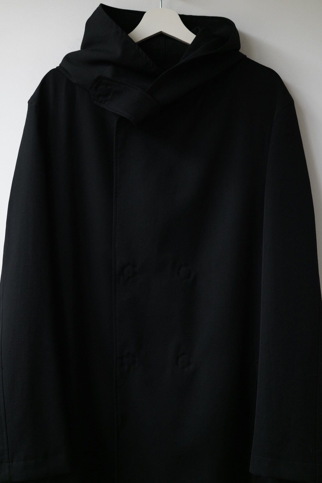 Yohji Yamamoto 20AW Black Long Coat — detail