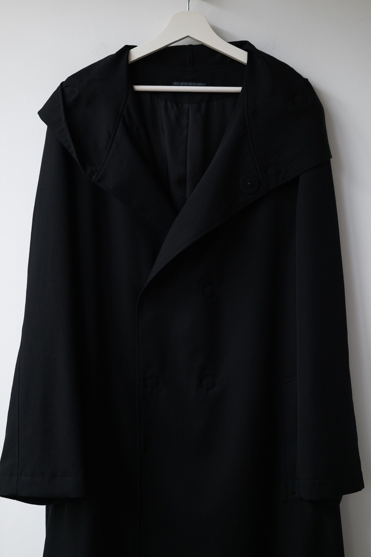 Yohji Yamamoto 20AW Black Long Coat — front