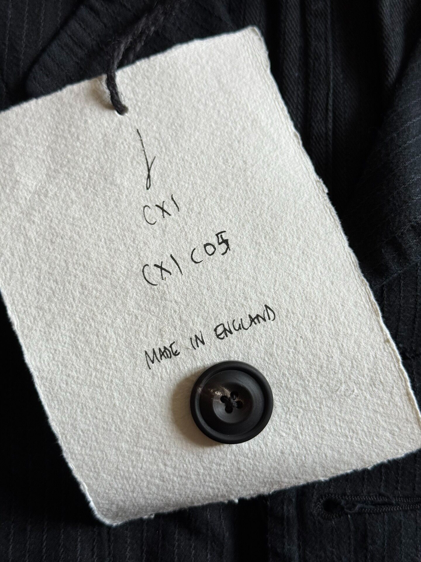 John Alexander Skelton Striped Long Jacket — label