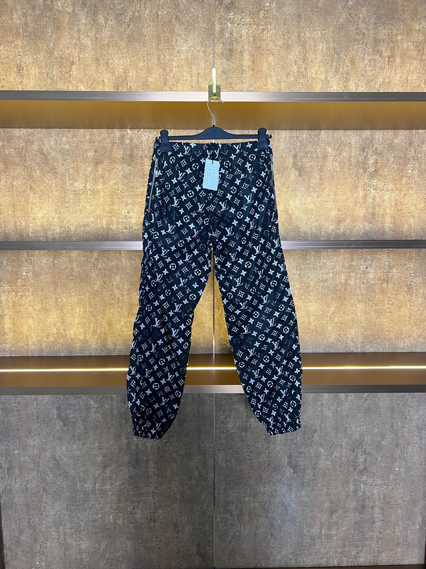 Louis Vuitton Black Monogram Jogger Pants — front