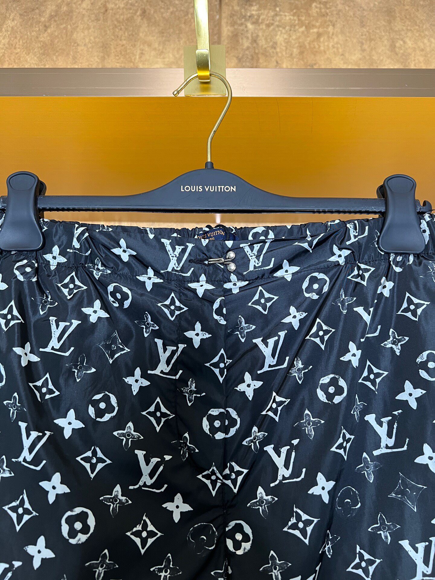 Louis Vuitton Black Monogram Jogger Pants — detail