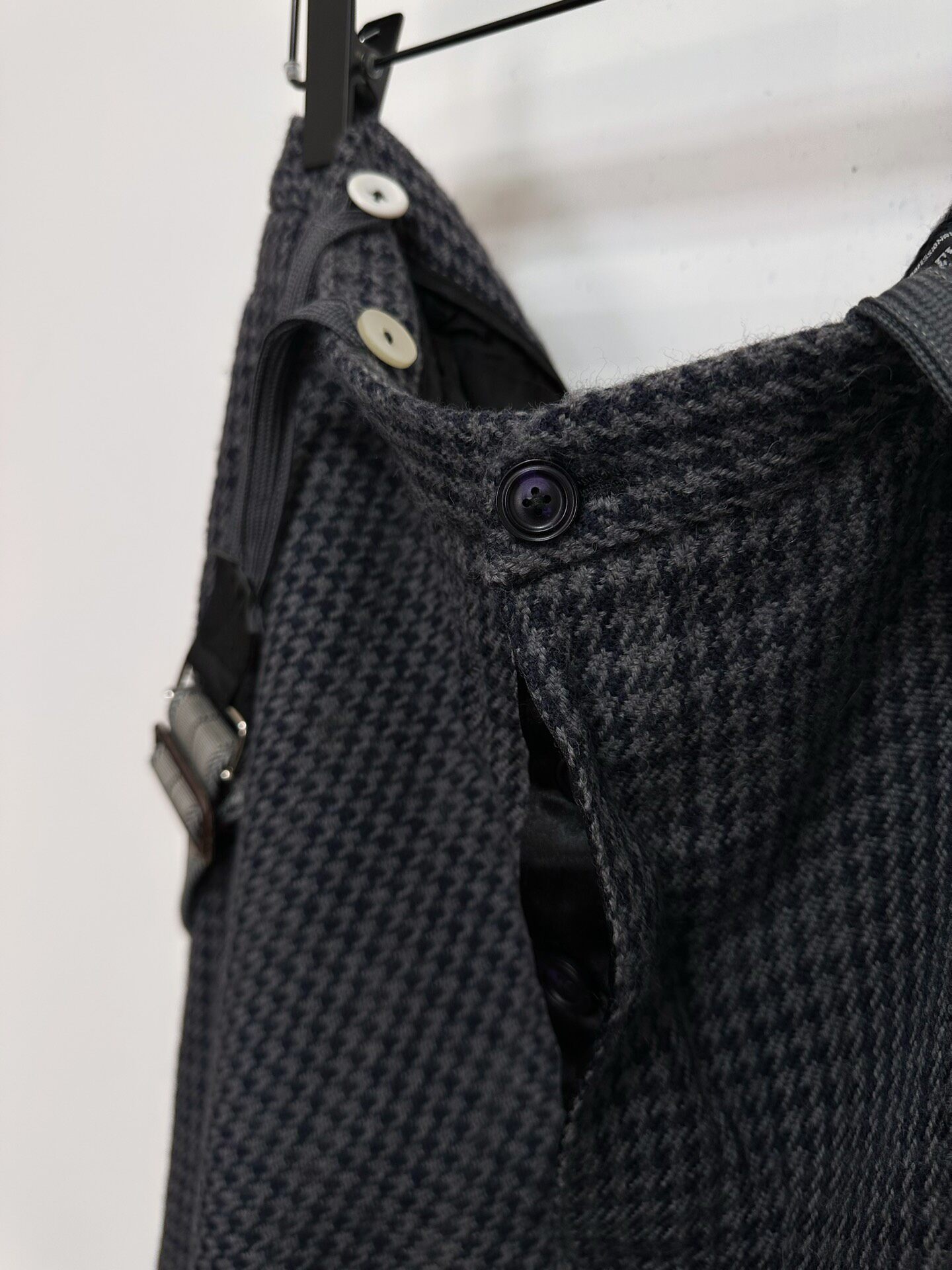 Limited Geoffrey B.Small Houndstooth Overalls — detail