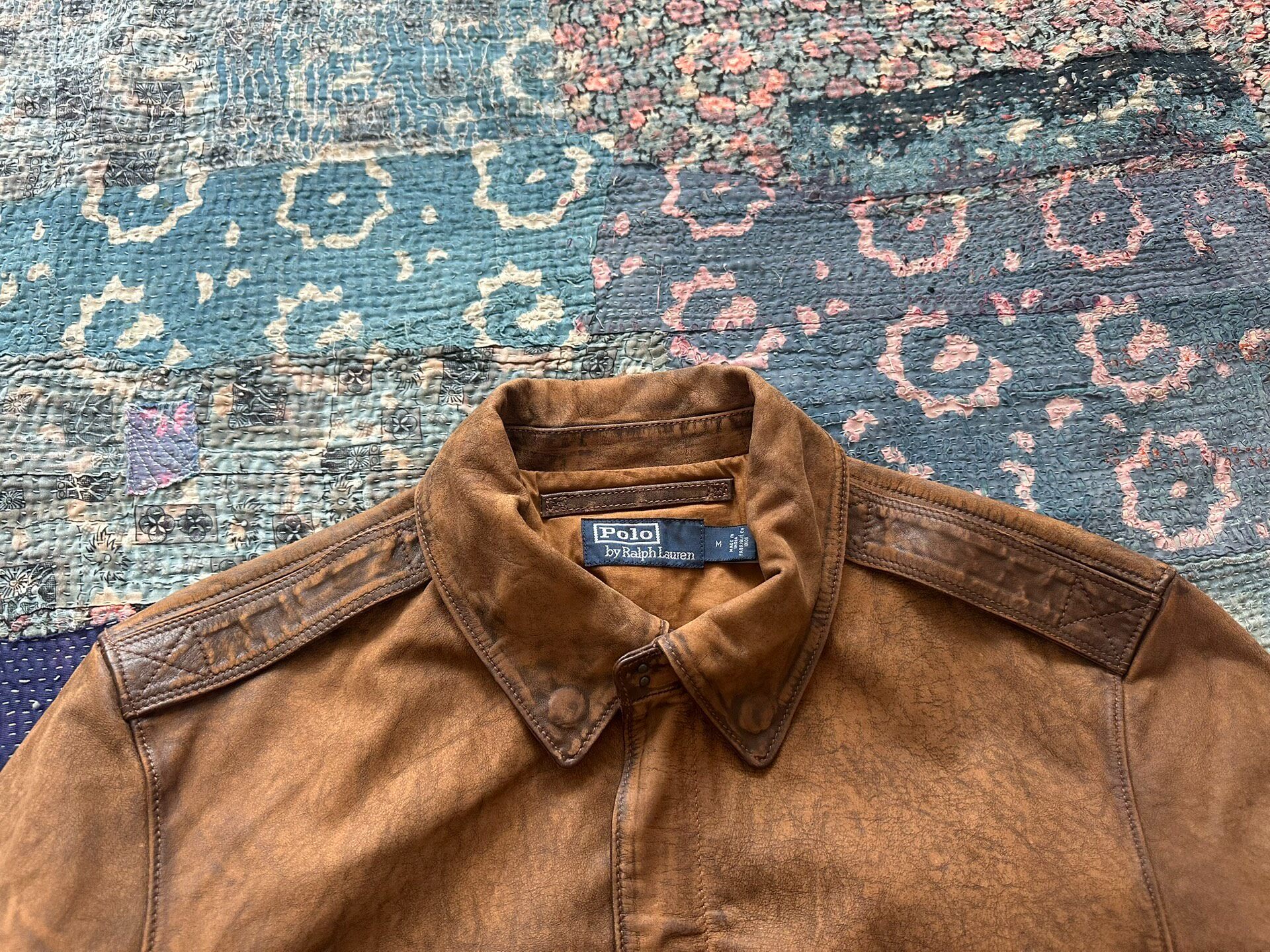 Polo Ralph Lauren Distressed Brown A2 Jacket — label
