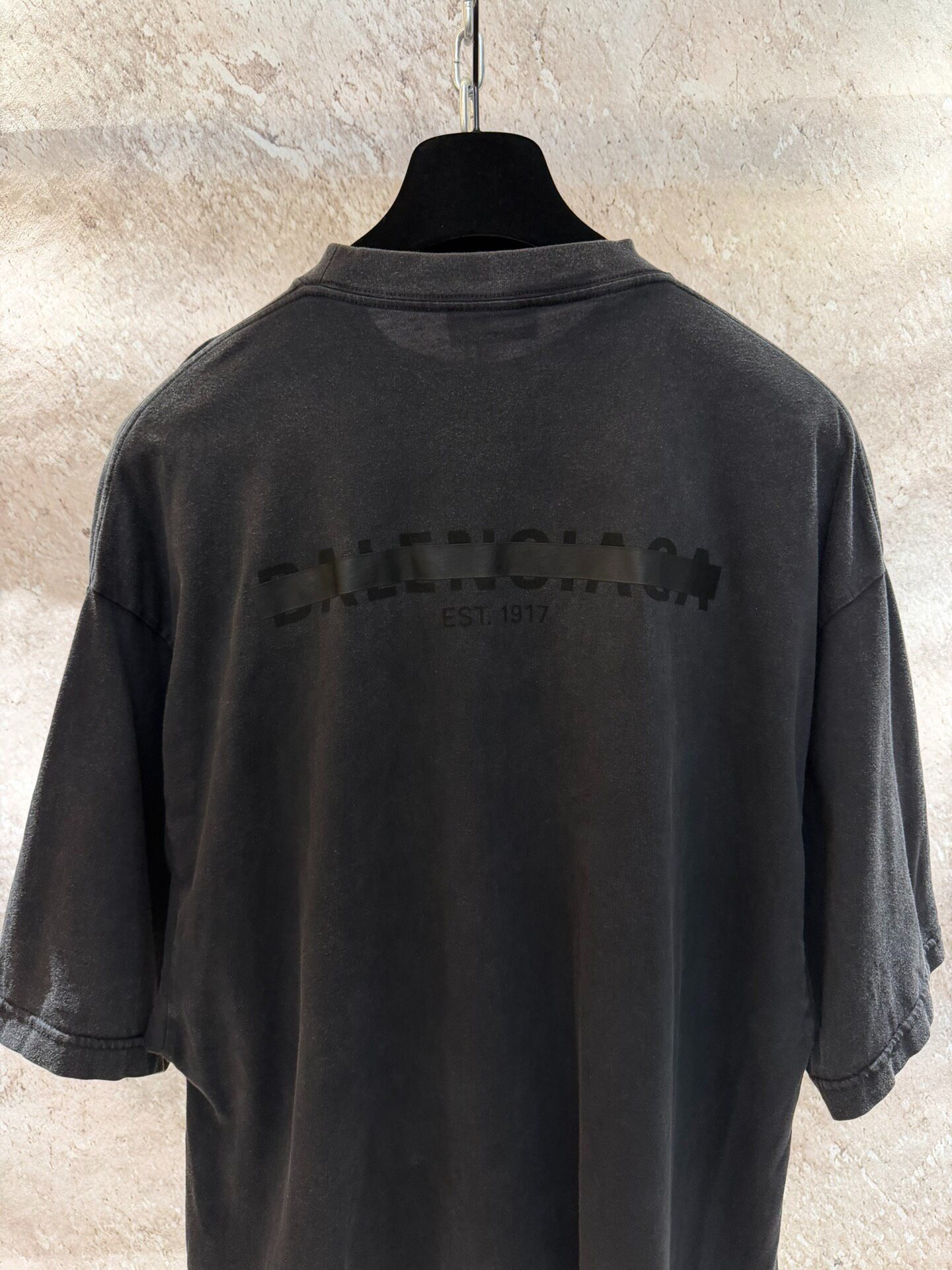 Balenciaga Washed Short-Sleeve Tee — back