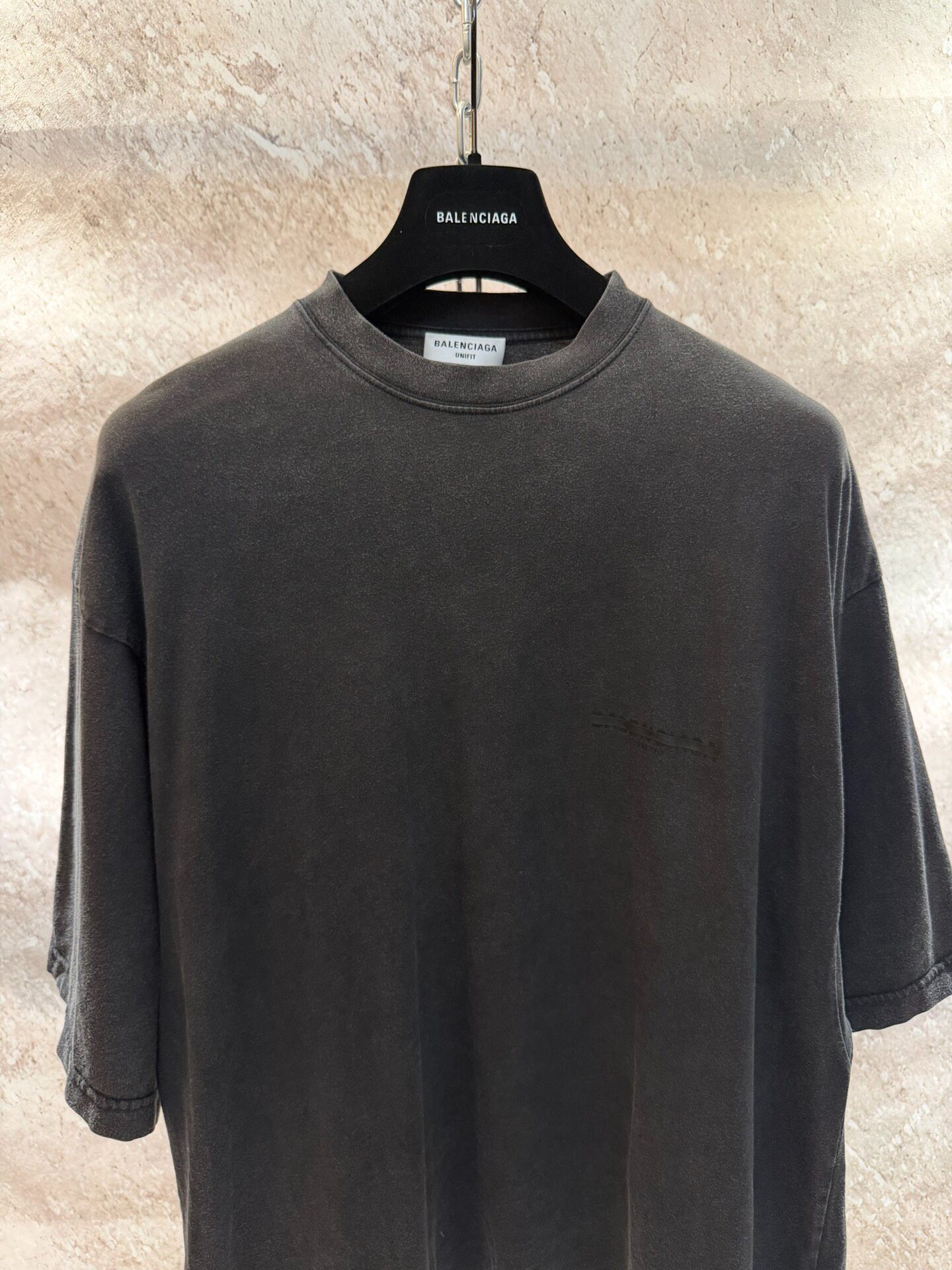Balenciaga Washed Short-Sleeve Tee — front