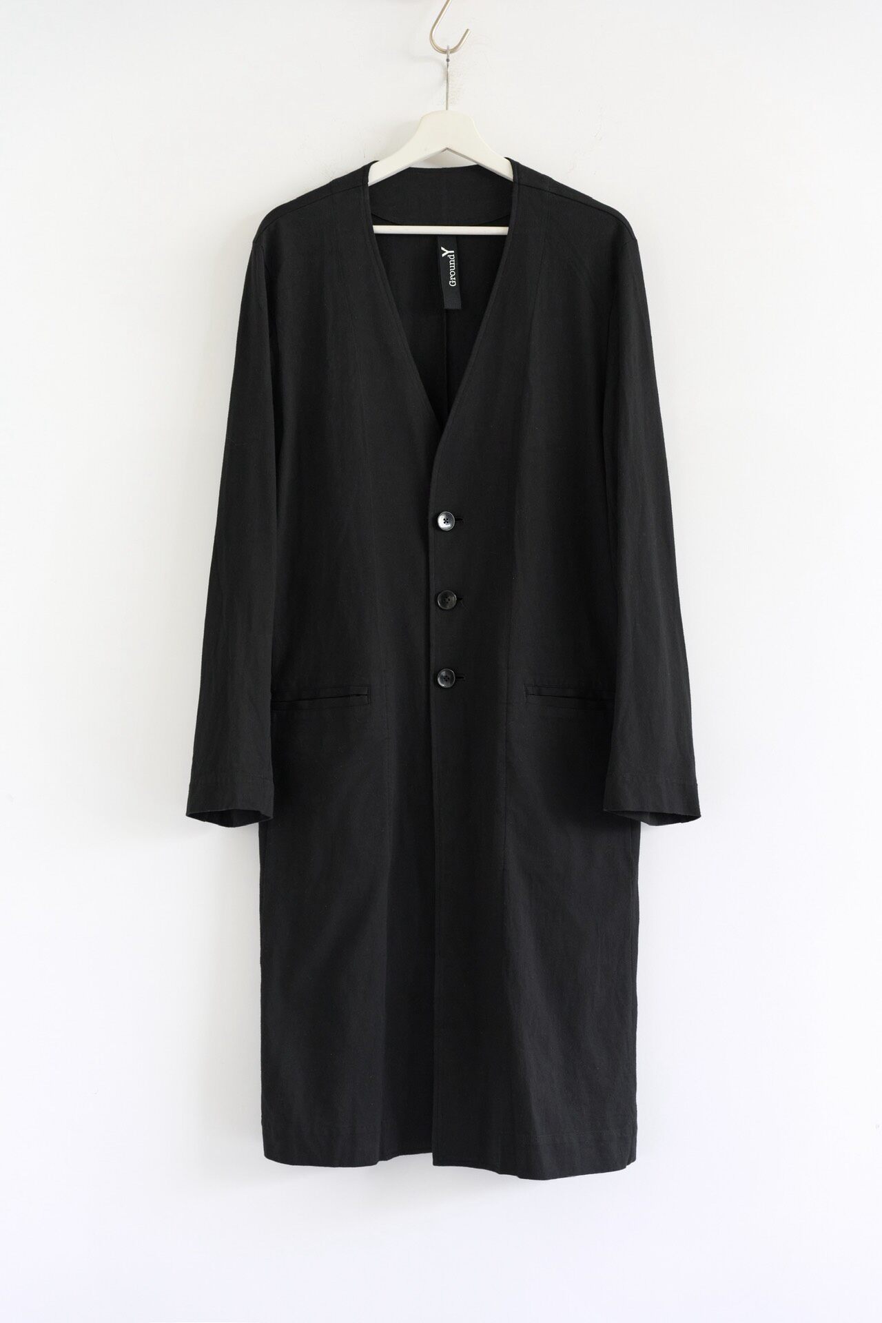 Yohji Yamamoto Ground Y 20SS Uncollared Coat