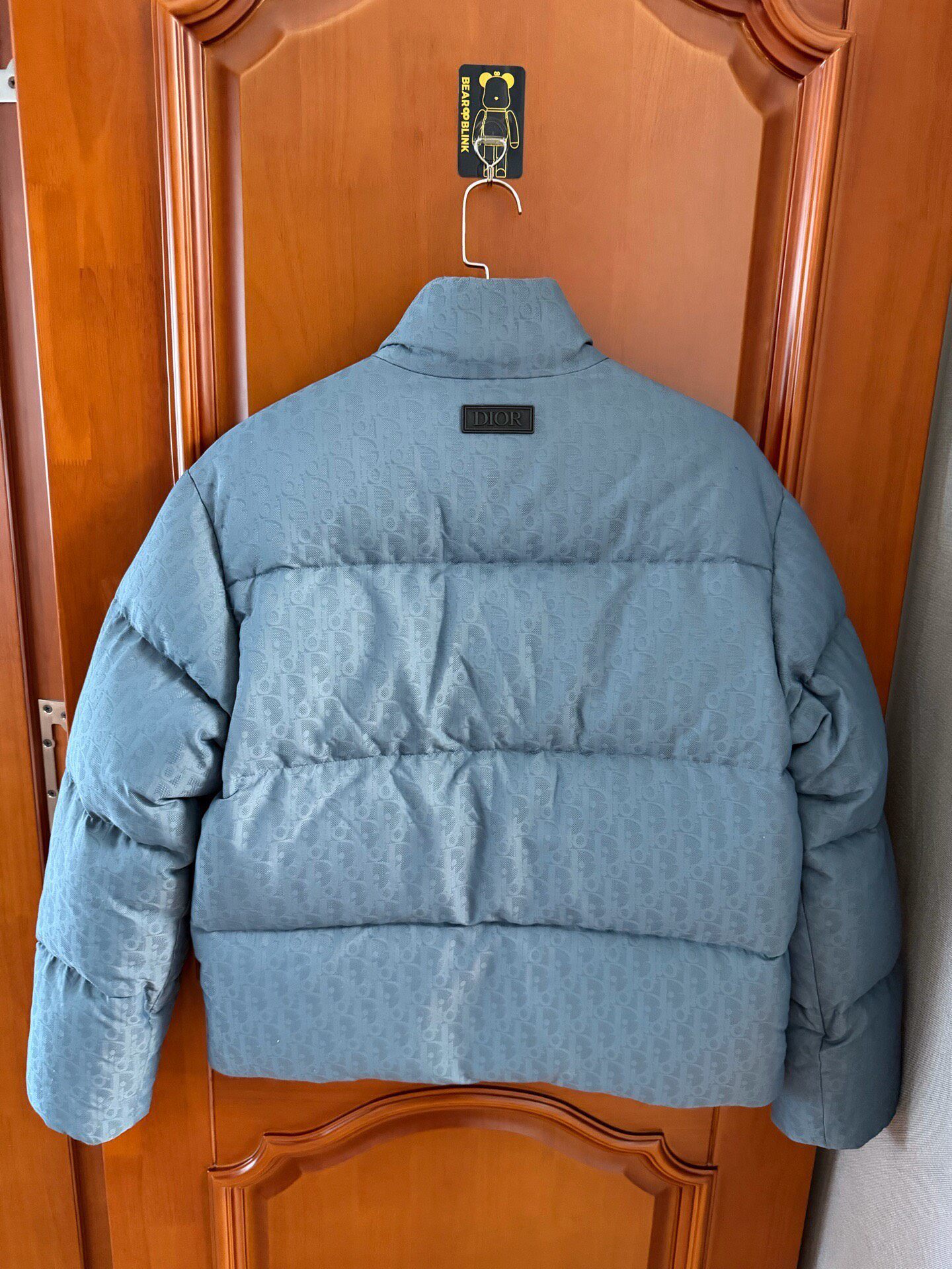 Dior Haze Blue Monogram Puffer Jacket — front