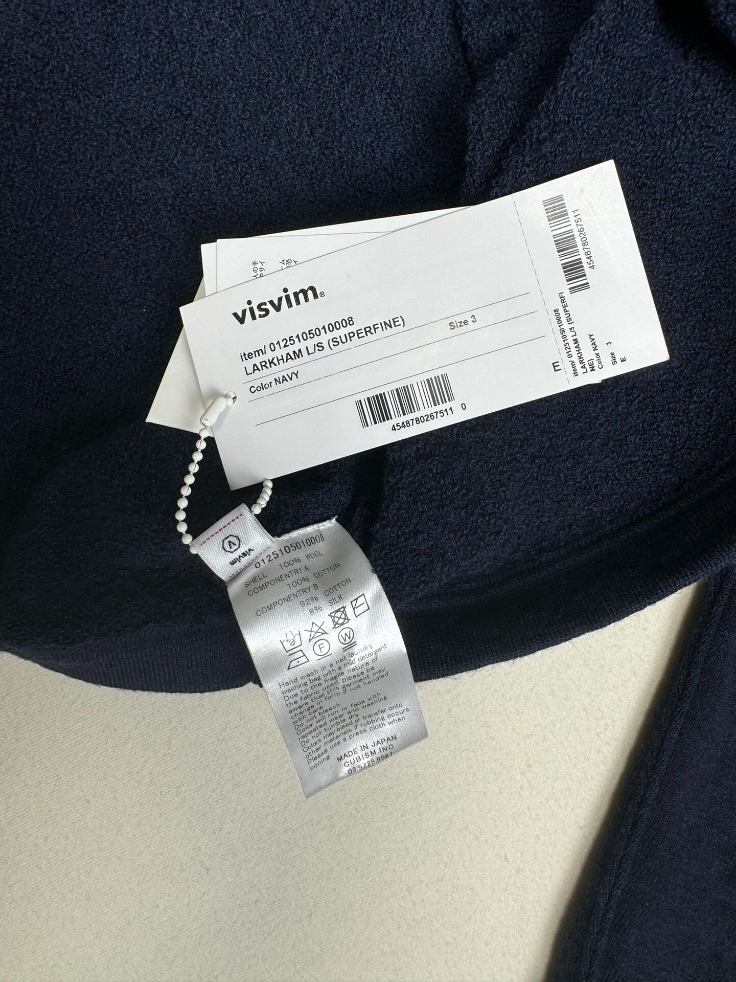 Visvim 25ss Larkham L/S Wool Shirt — label
