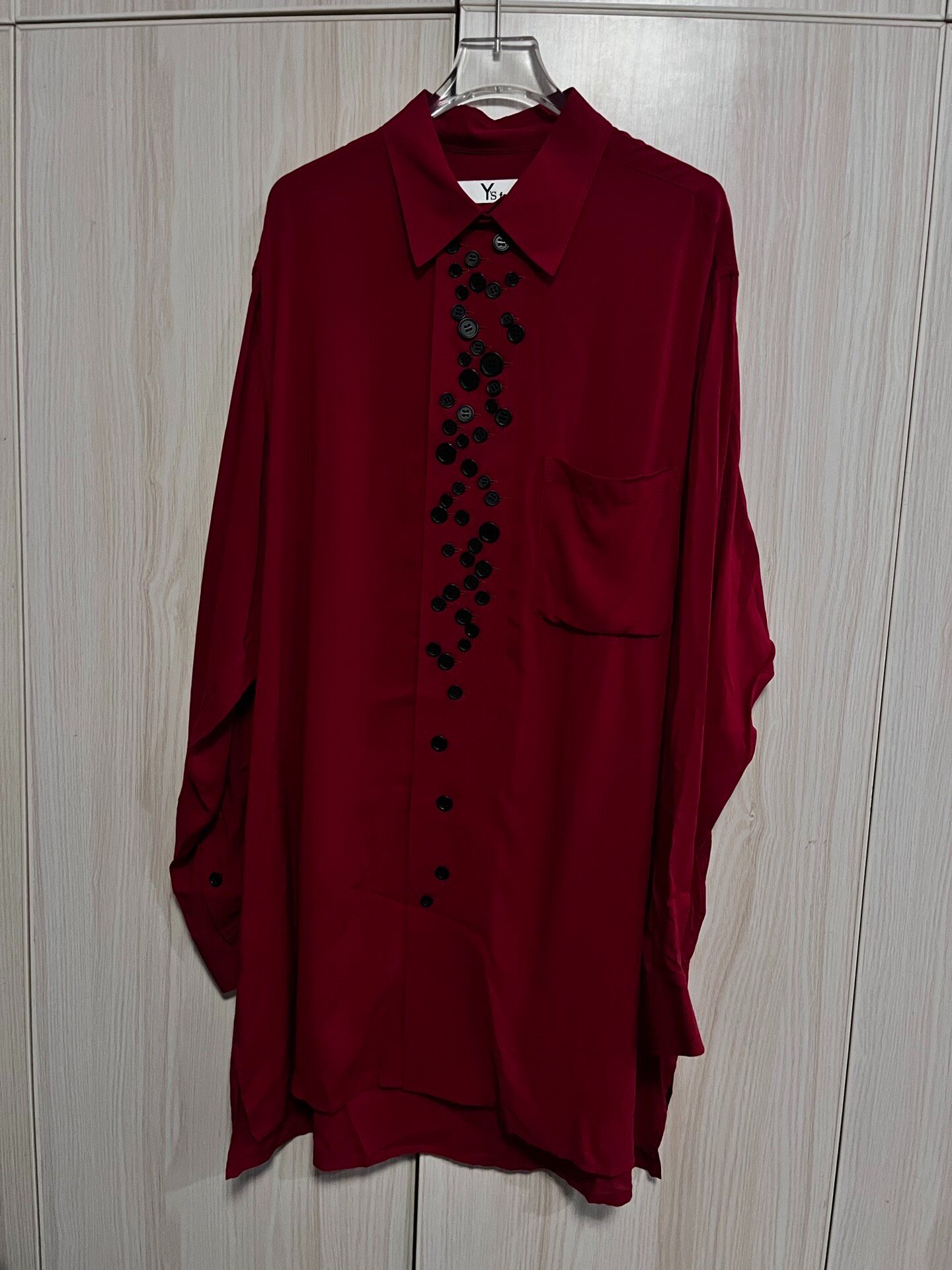Yohji Yamamoto 25AW Maroon Button Shirt