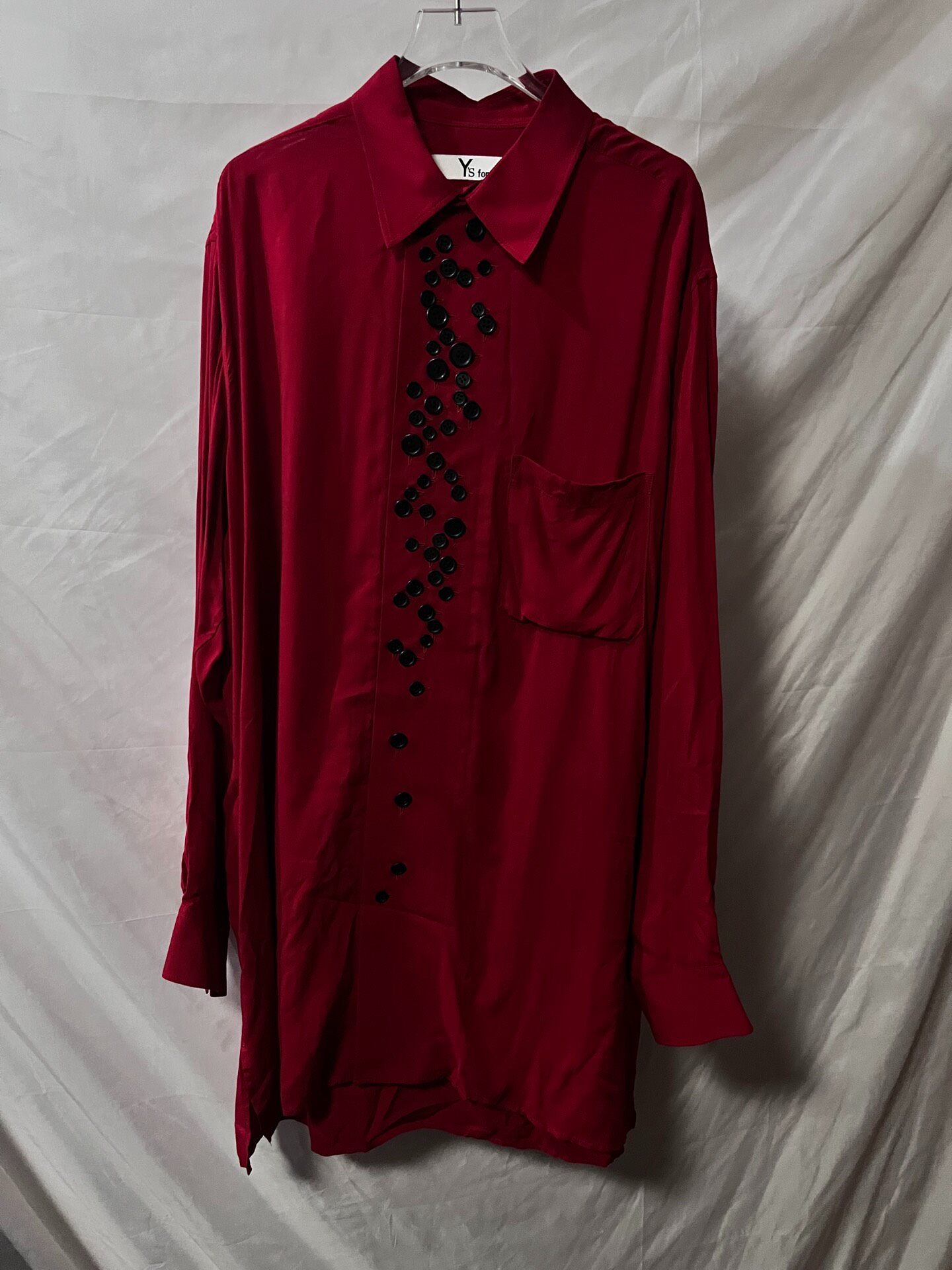 Yohji Yamamoto 25AW Maroon Button Shirt — front