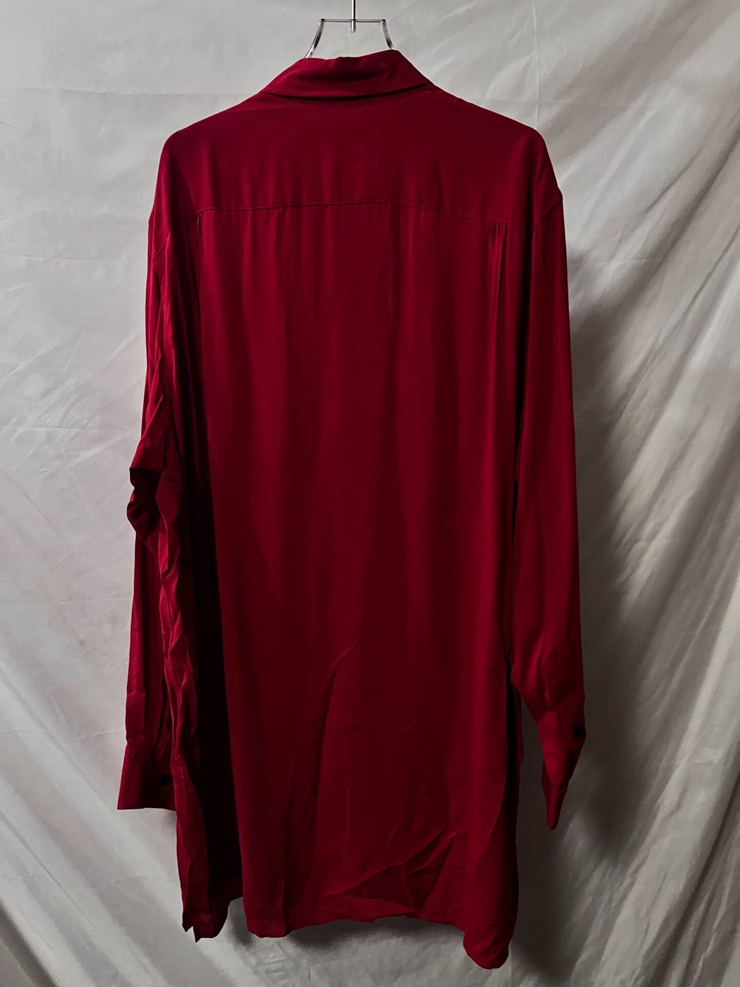 Yohji Yamamoto 25AW Maroon Button Shirt — label