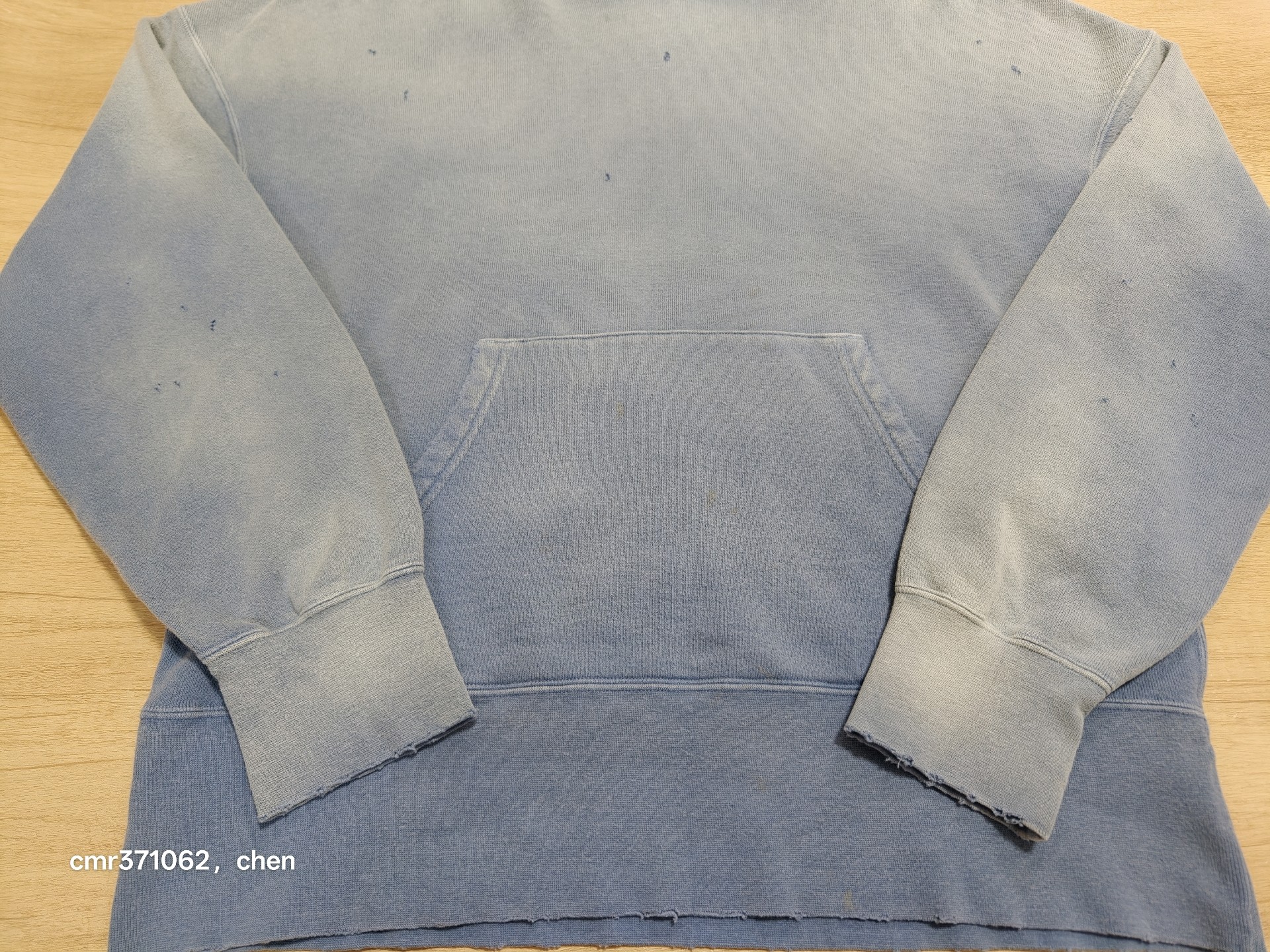 Visvim 23SS Court Hoodie Crash Blue — label