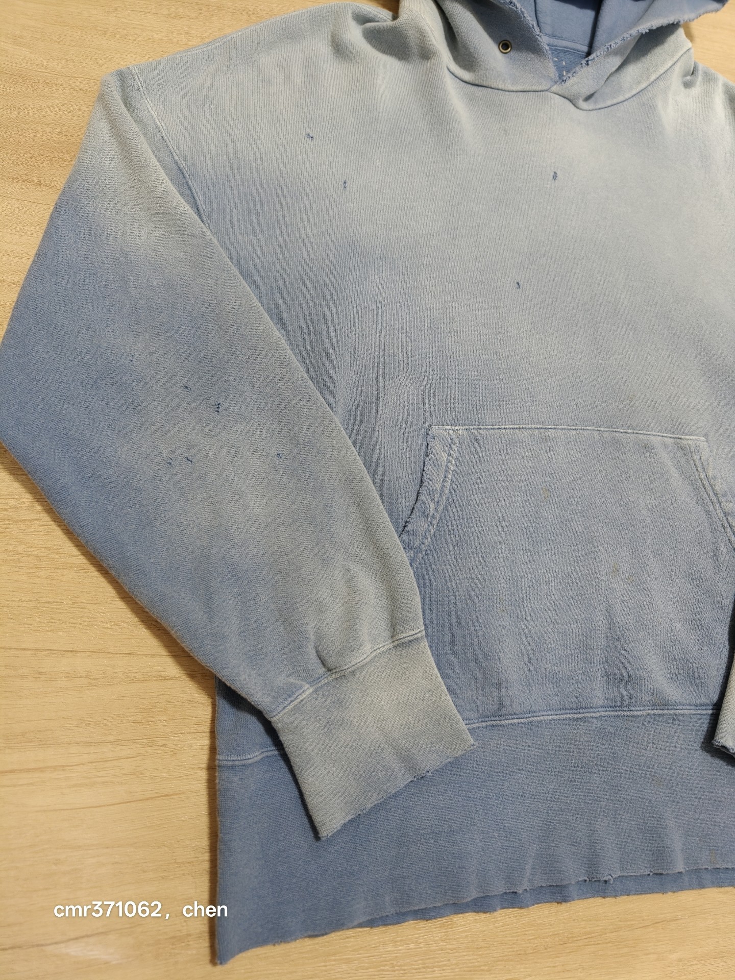 Visvim 23SS Court Hoodie Crash Blue — front