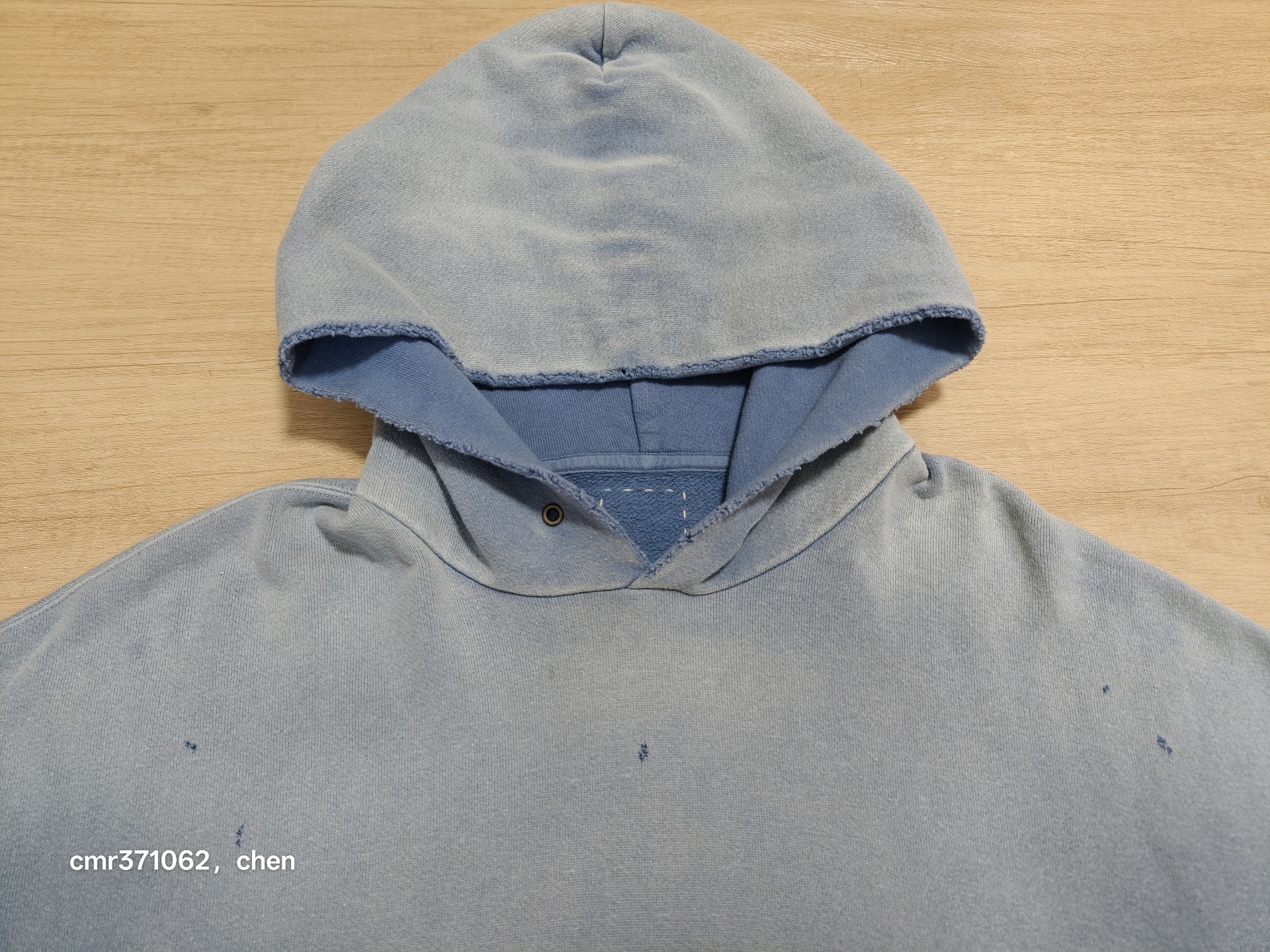 Visvim 23SS Court Hoodie Crash Blue — back