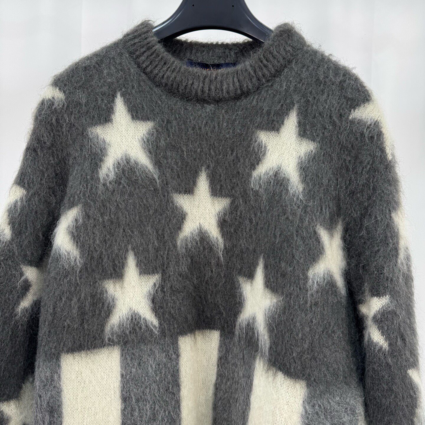 Louis Vuitton Star-Stripe Mohair Sweater — detail