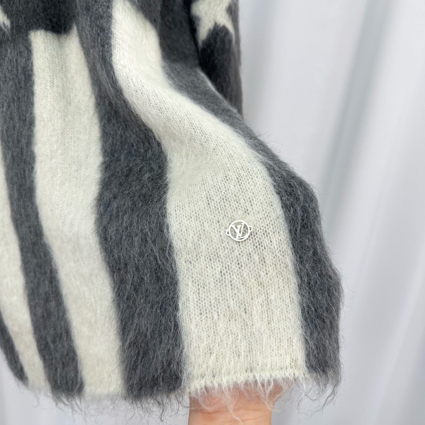 Louis Vuitton Star-Stripe Mohair Sweater — label
