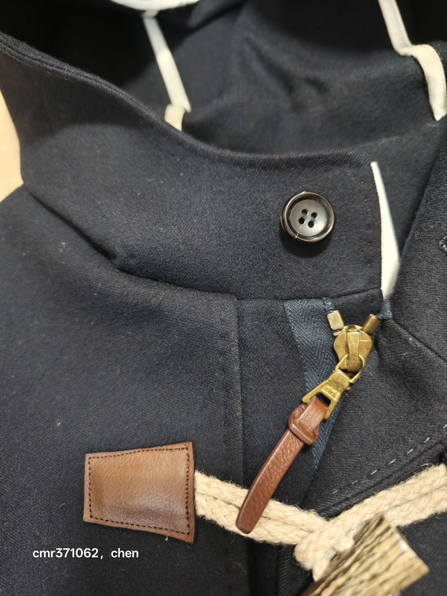 Visvim Commodore Wool Windstopper Coat — detail