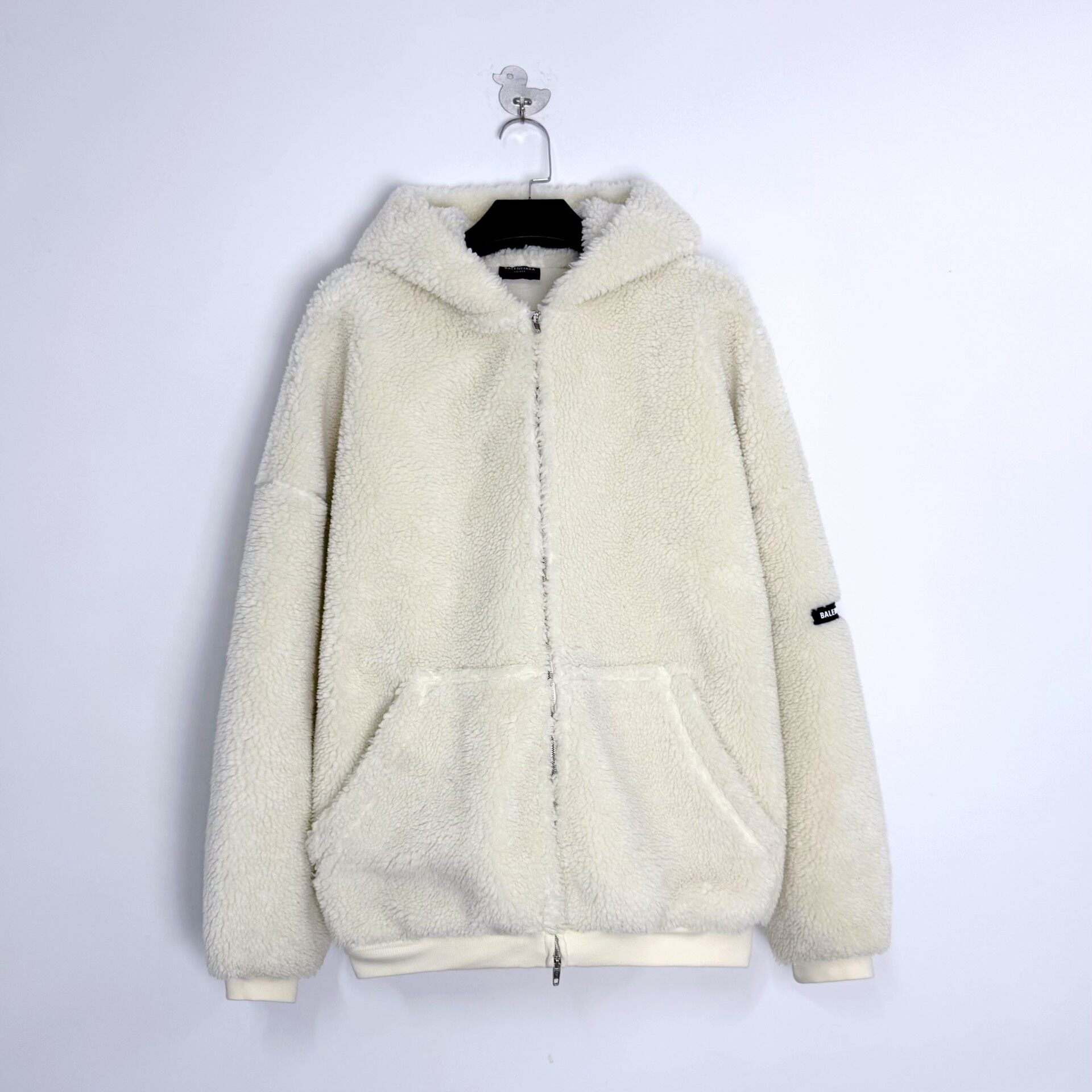 Balenciaga SS23 Cream Lamb Fur Jacket