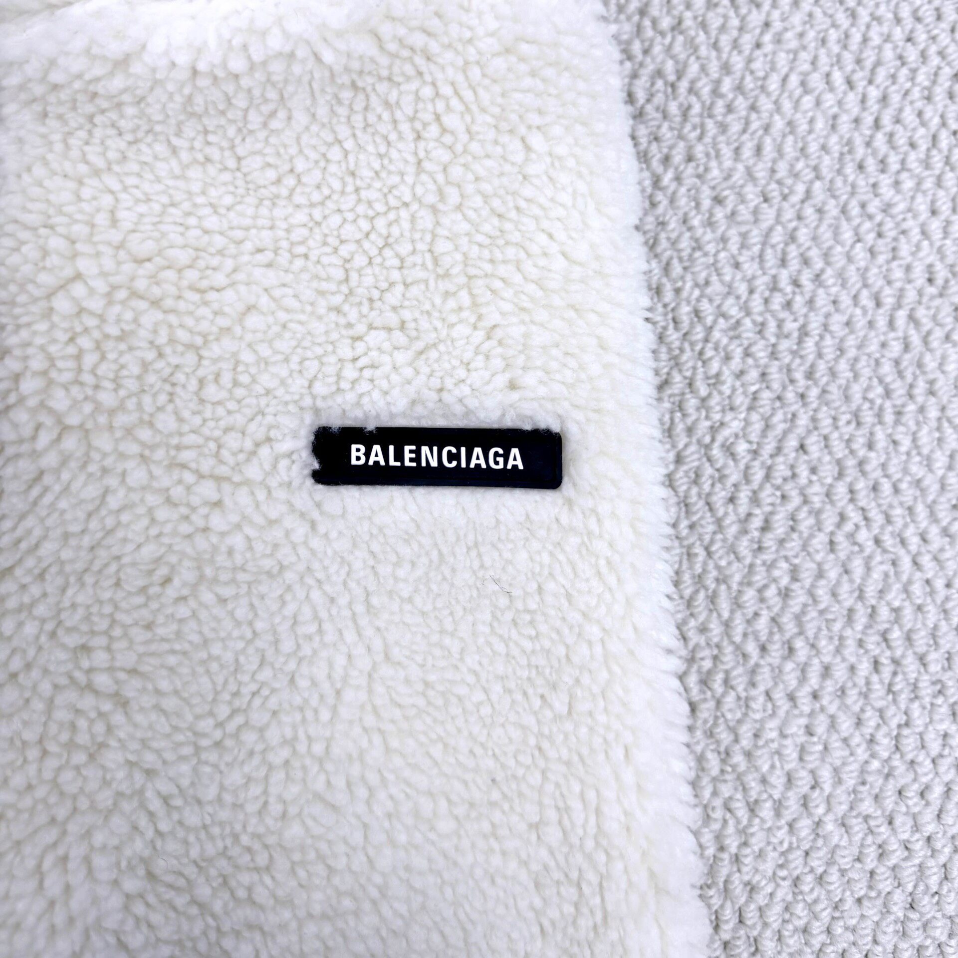 Balenciaga SS23 Cream Lamb Fur Jacket — back