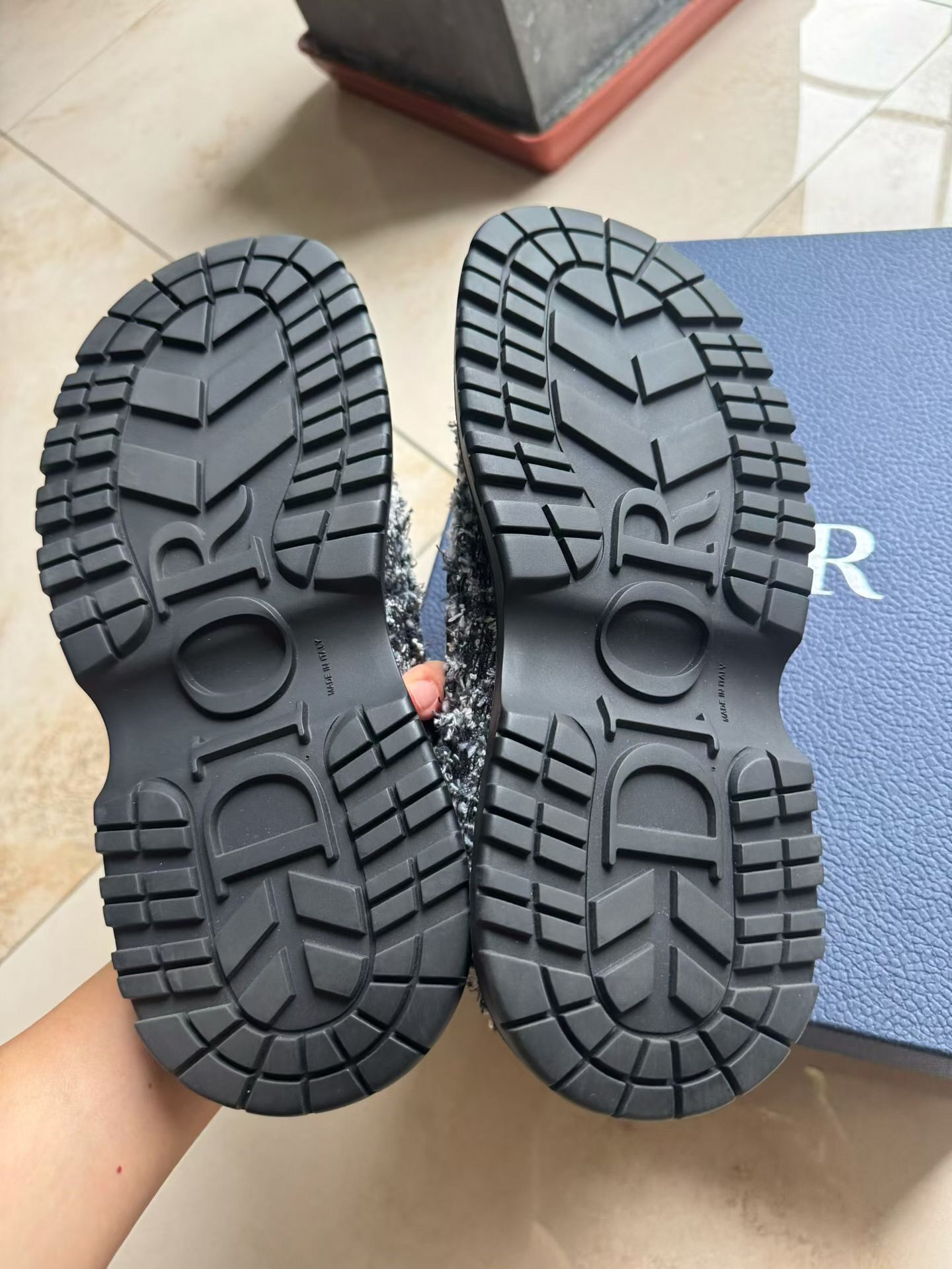 Dior Cannage Thick-Soled Loafers — front
