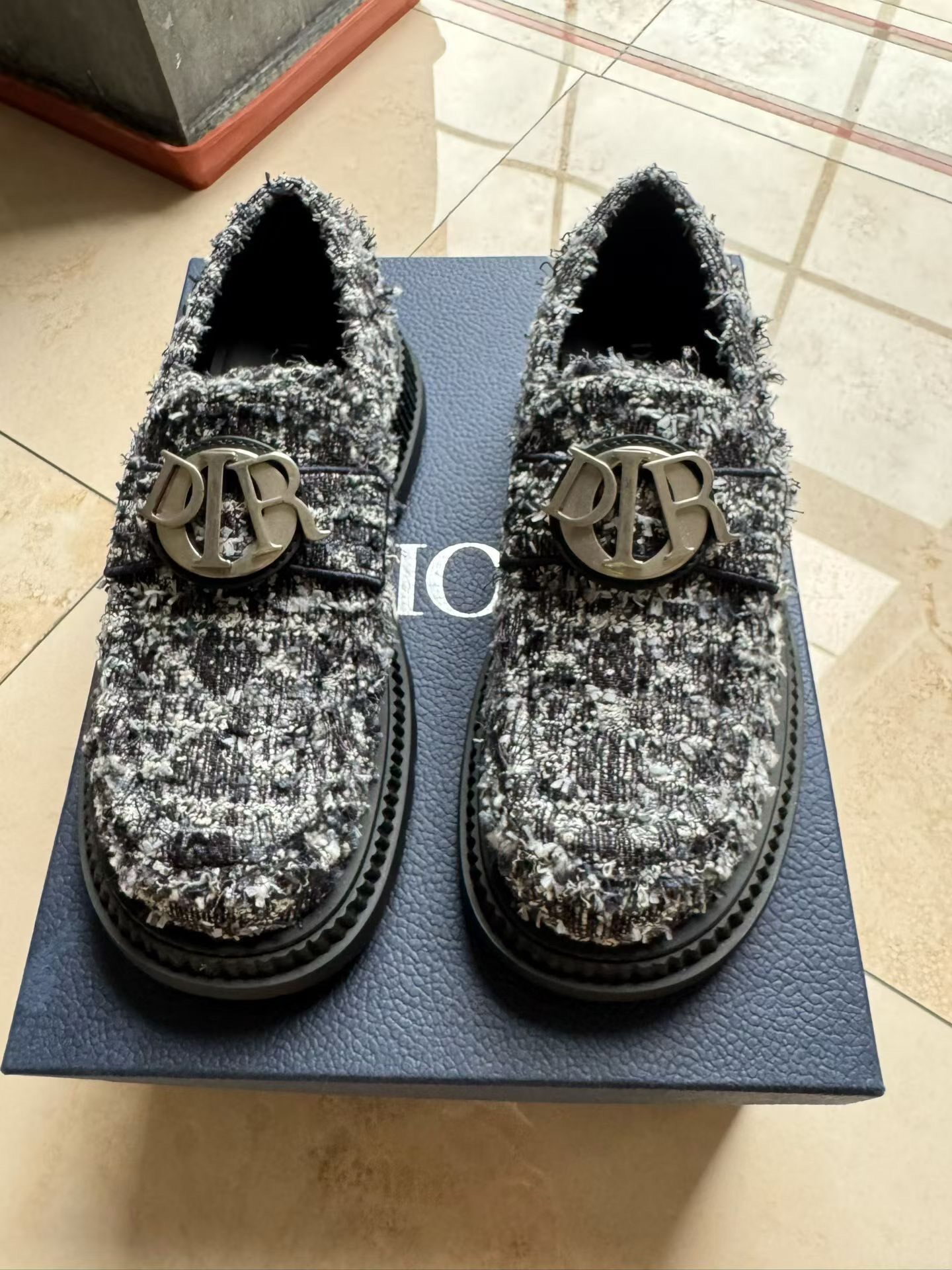 Dior Cannage Thick-Soled Loafers