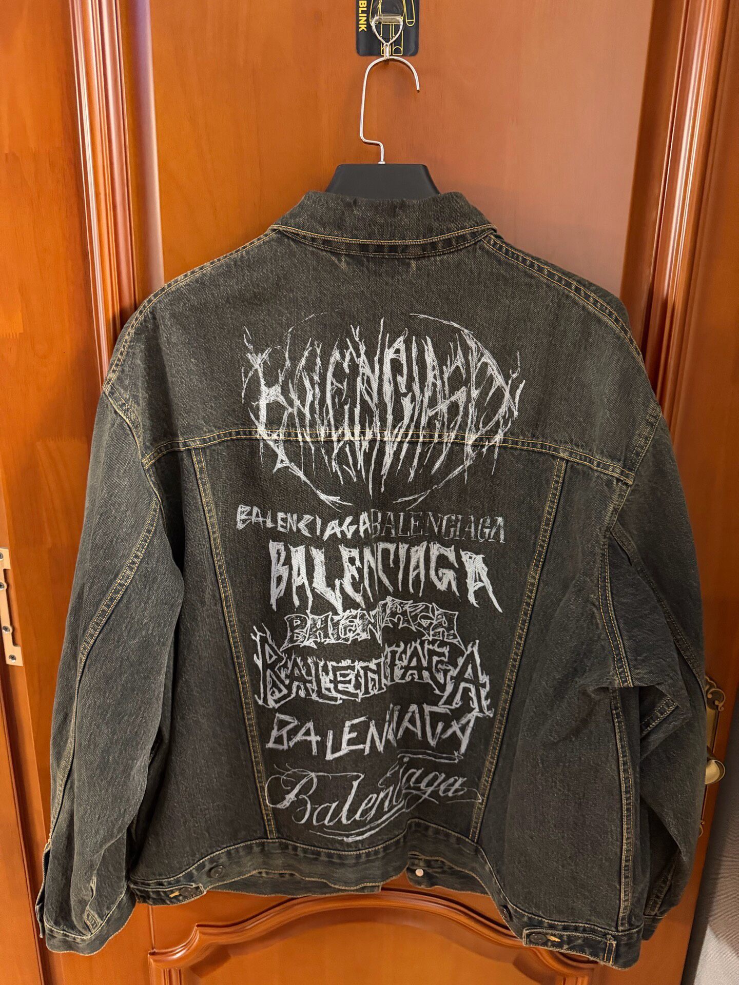 Balenciaga New Year Dragon Denim Jacket — front