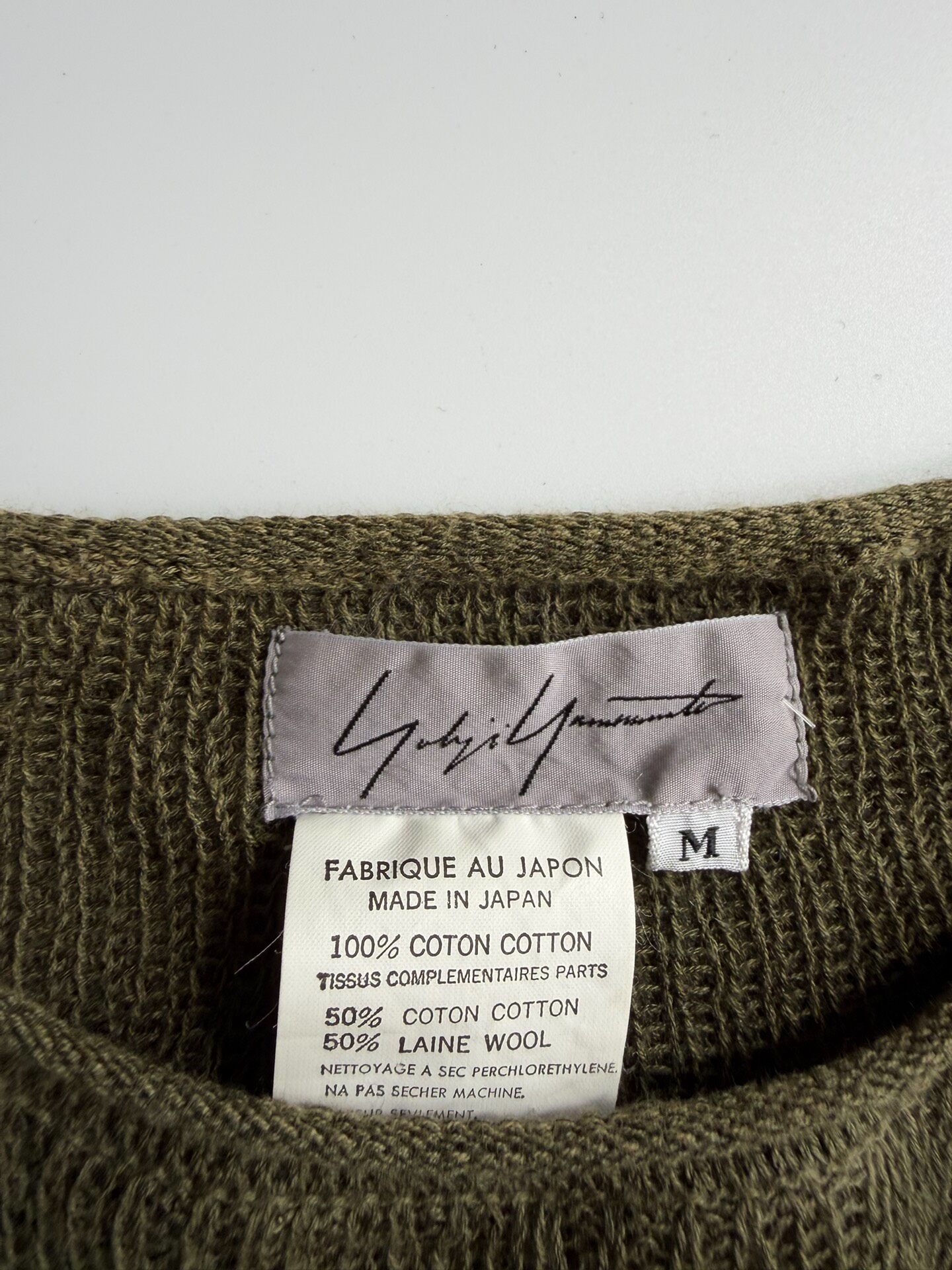 Yohji Yamamoto 90s Knit Sweater — detail